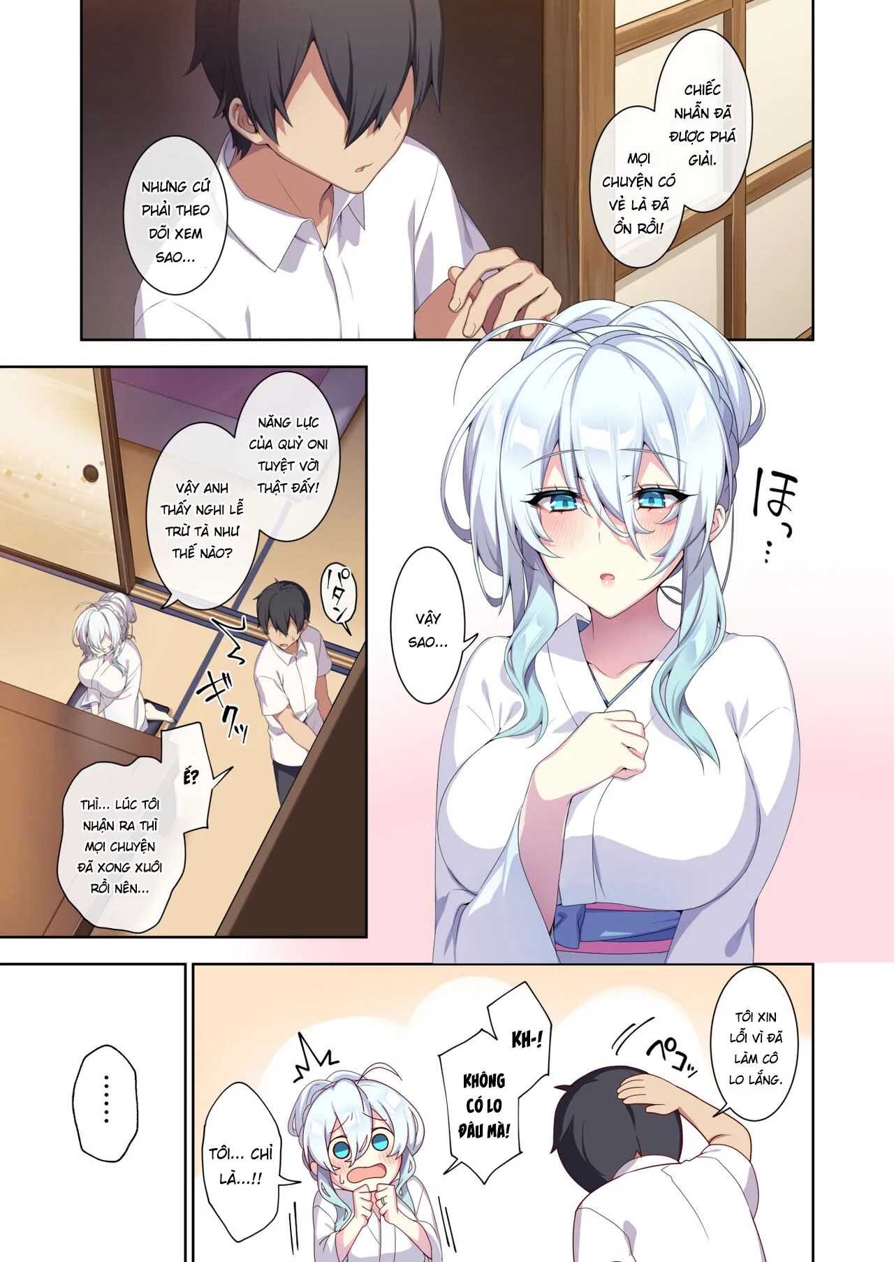 HentaiVN.net - Ảnh 4 - Hitozukiai ga Nigate na Miboujin no Yukionna-san to Noroi no Yubiwa 2 - Chap 2 Bulul tuyết nữ