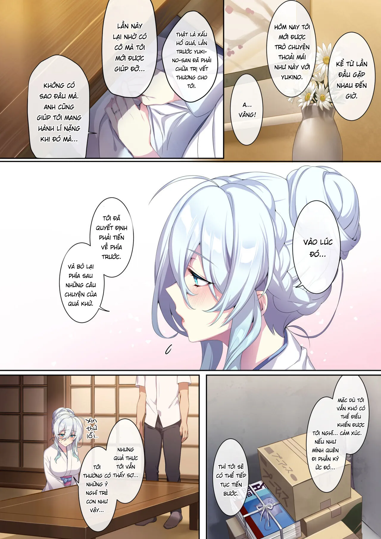 HentaiVN.net - Ảnh 5 - Hitozukiai ga Nigate na Miboujin no Yukionna-san to Noroi no Yubiwa 2 - Chap 2 Bulul tuyết nữ