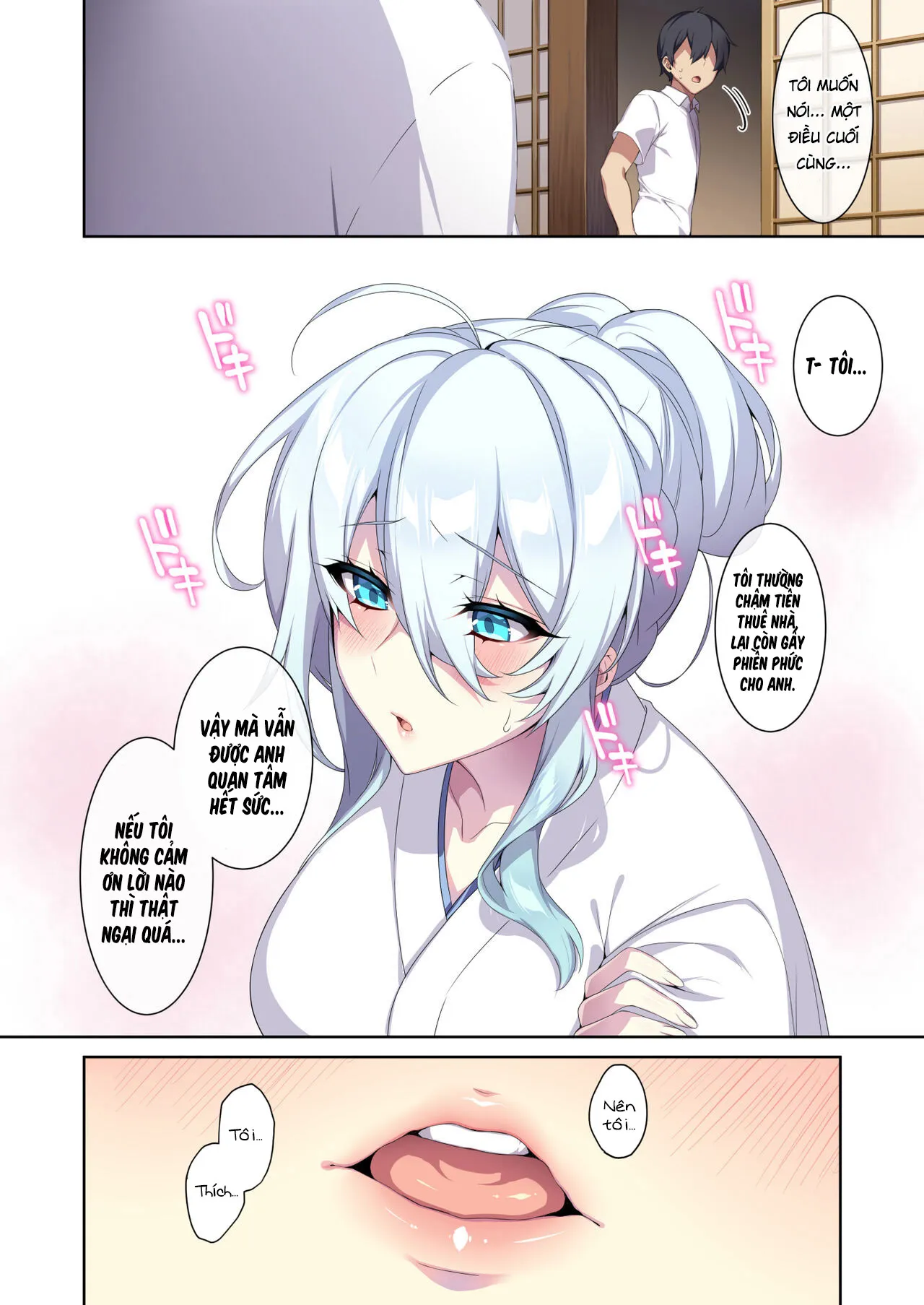 HentaiVN.net - Ảnh 7 - Hitozukiai ga Nigate na Miboujin no Yukionna-san to Noroi no Yubiwa 2 - Chap 2 Bulul tuyết nữ