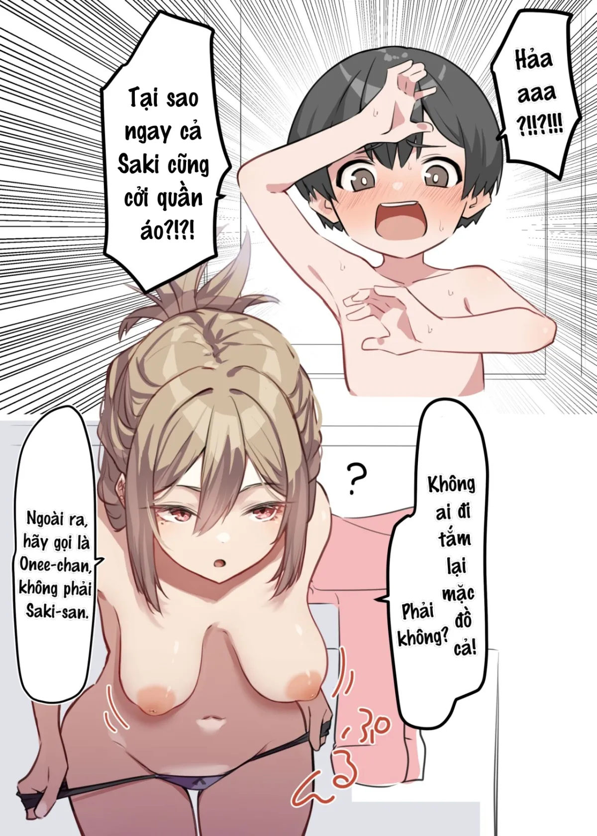HentaiVN.net - Ảnh 6 - Saki-chan cùng cậu em trai shota [Gal-JK OneShota] - Chap 1