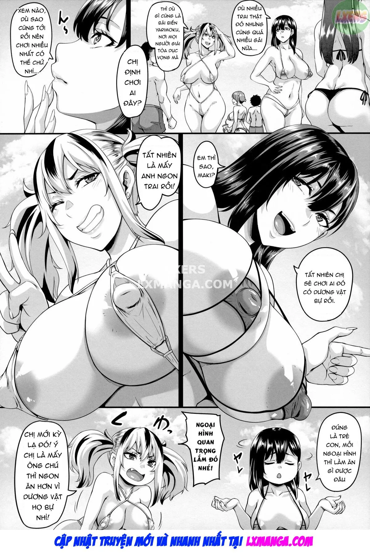 HentaiVN.net - Ảnh 10 - Kazoku Ryokou Wa Yarimoku Beach De Sex Zanmai ~Onee-Chan Hen~ - Chap 1 ~Onee-Chan Hen~