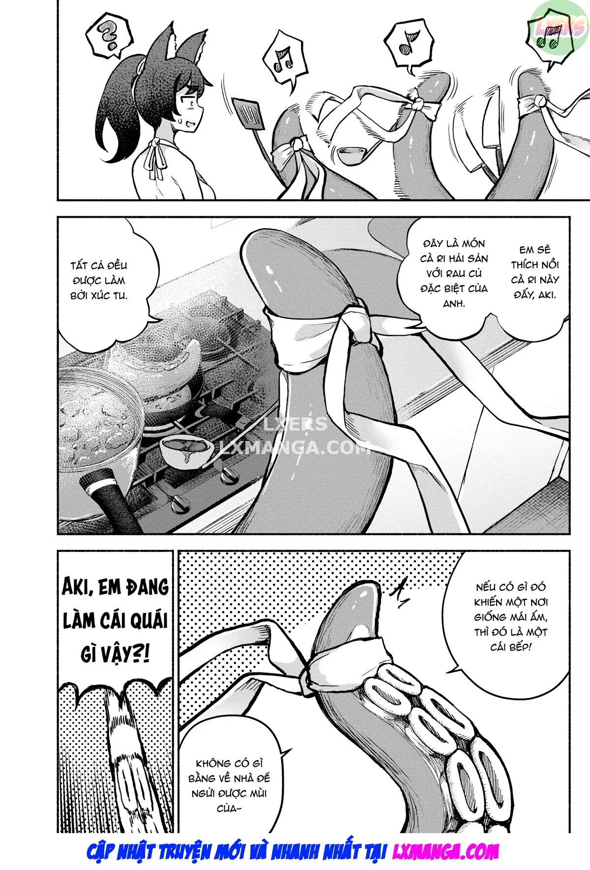 HentaiVN.net - Ảnh 12 - Người hầu của tôi là quái vật xúc tu - Chap 3