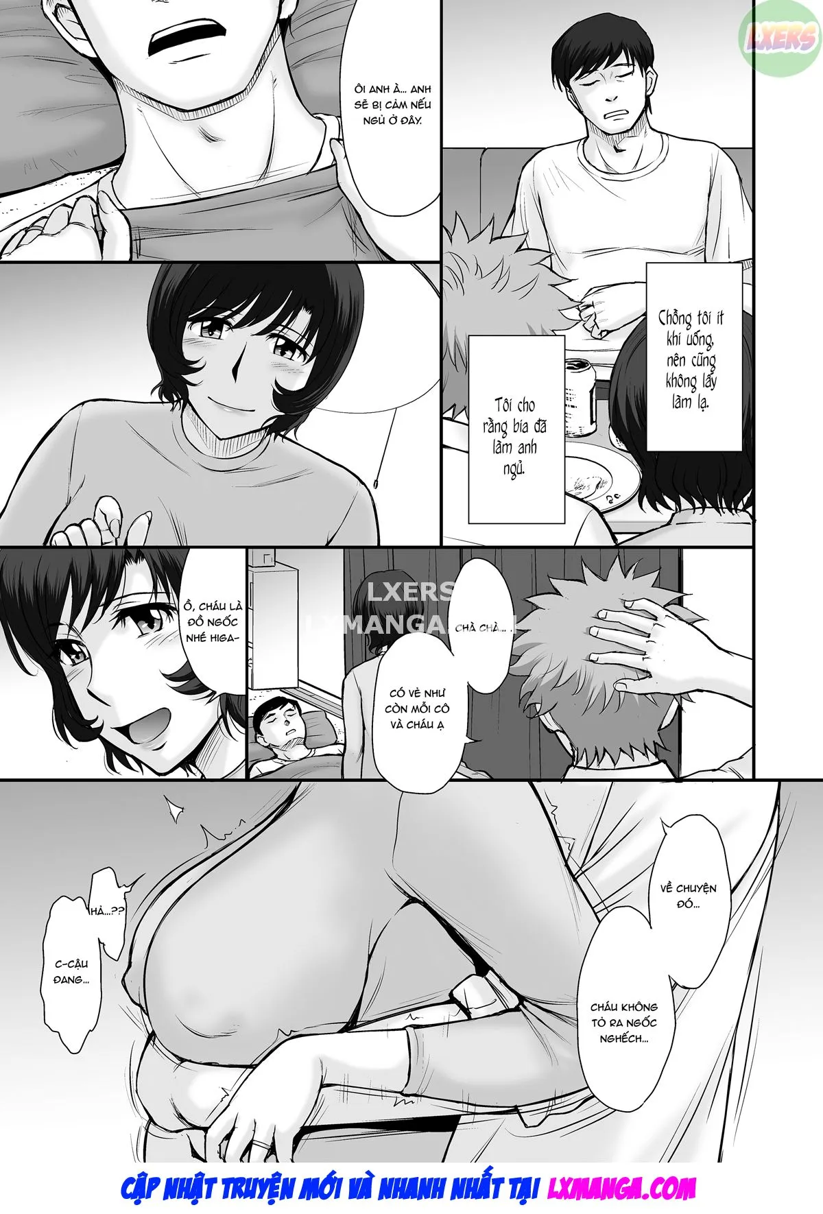 HentaiVN.net - Ảnh 9 - Để Chồng Nằm Ngủ - Oneshot