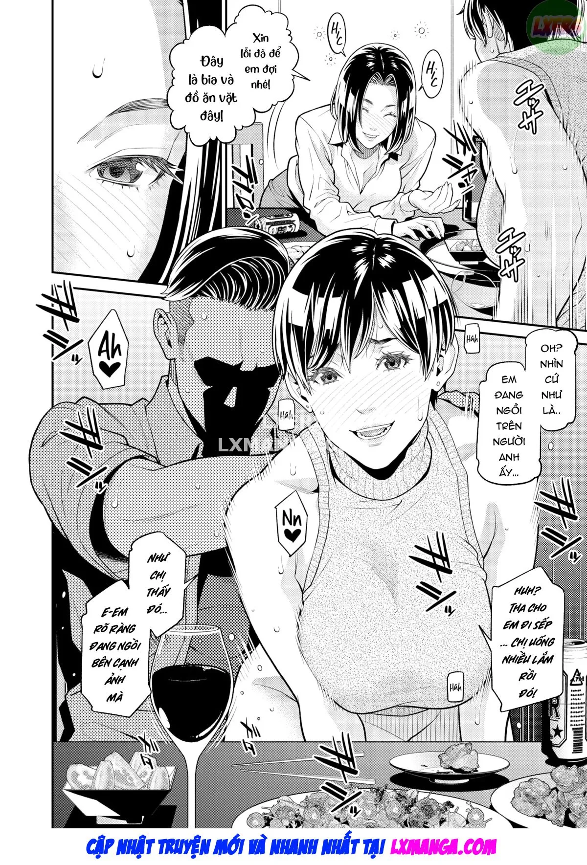 HentaiVN.net - Ảnh 15 - Cấp dưới được vợ đưa về nhà hóa ra lại là bạn gái cũ - Chap 1