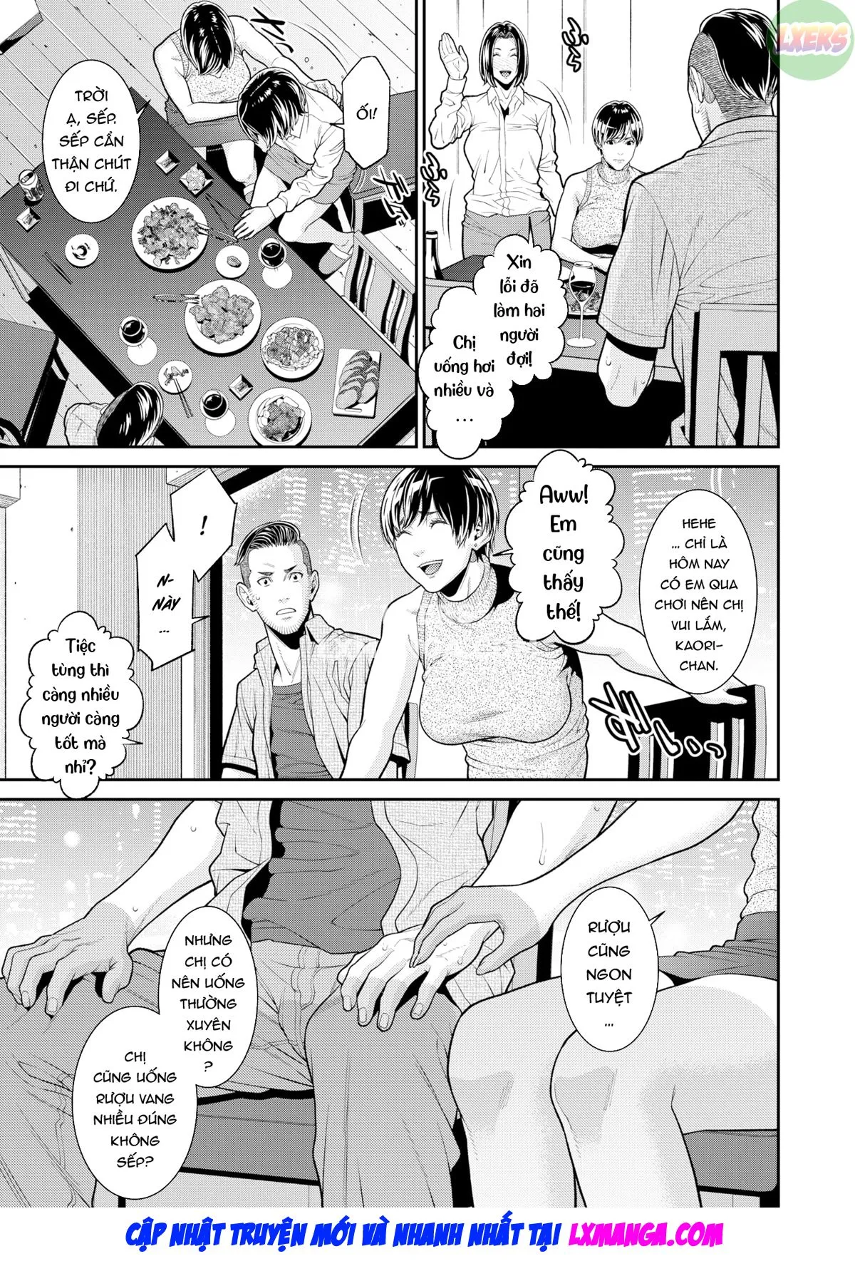 HentaiVN.net - Ảnh 8 - Cấp dưới được vợ đưa về nhà hóa ra lại là bạn gái cũ - Chap 1
