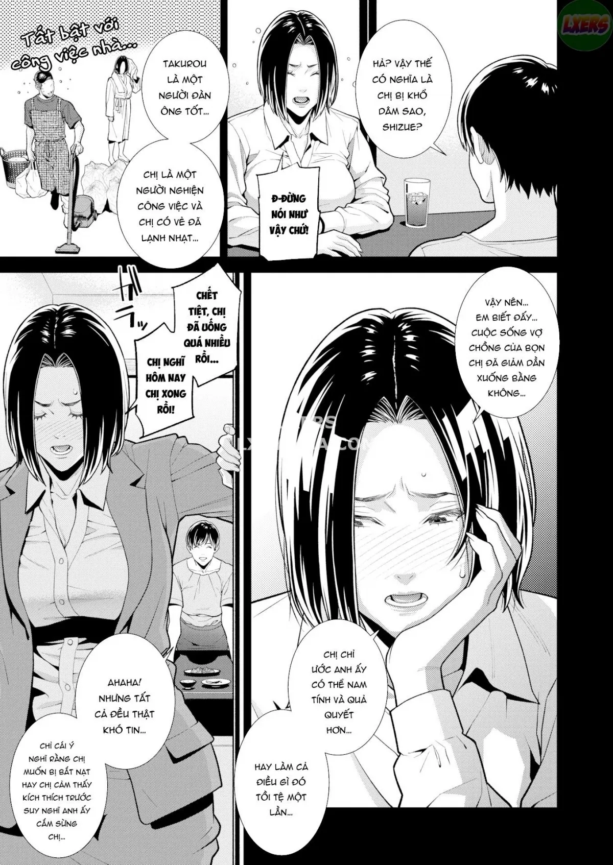 HentaiVN.net - Ảnh 24 - Cấp dưới được vợ đưa về nhà hóa ra lại là bạn gái cũ - Chap 2 ~Turn Shizue~ | END