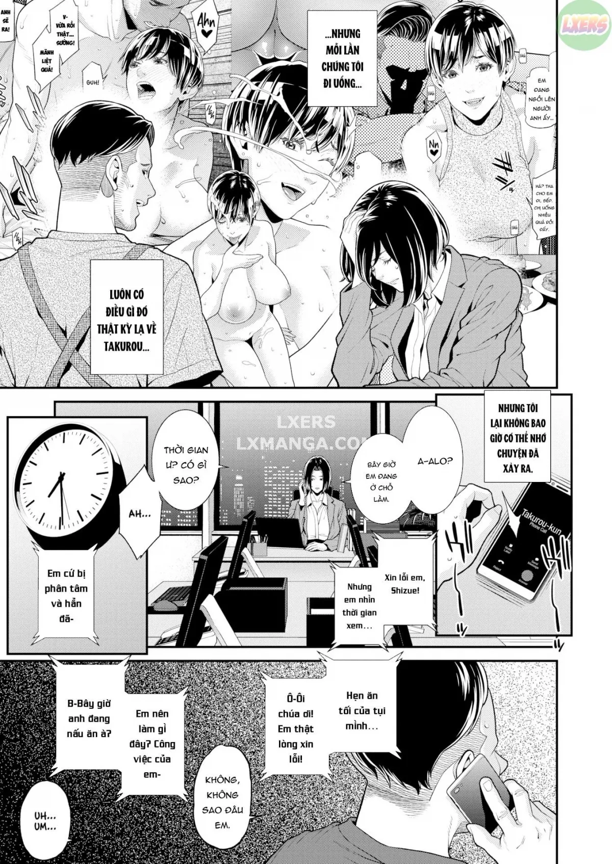 HentaiVN.net - Ảnh 6 - Cấp dưới được vợ đưa về nhà hóa ra lại là bạn gái cũ - Chap 2 ~Turn Shizue~ | END