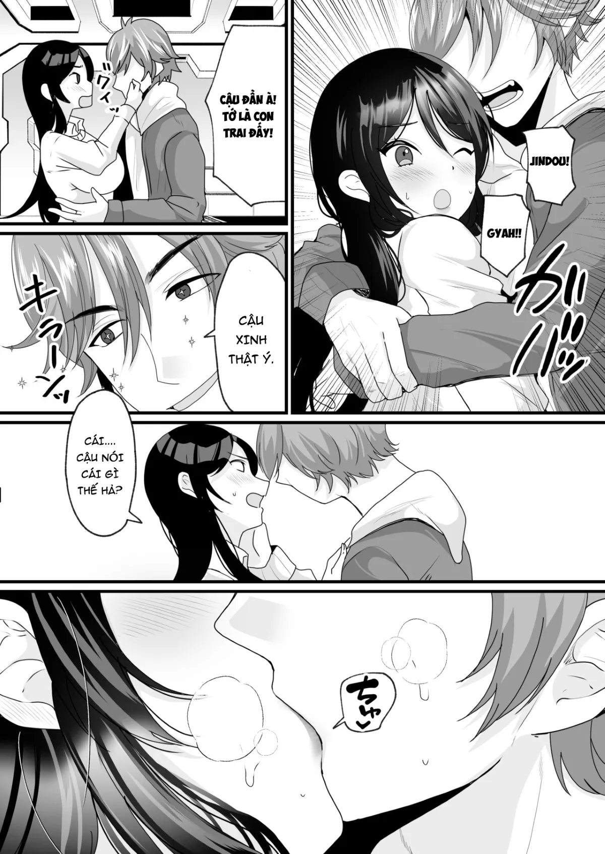 HentaiVN.net - Ảnh 10 - Lên Nhầm Tàu Adam Và Eva [Nyotaika de Time Slip!? Genshi Sekai de Akuyuu to Fuufu Seikatsu] - Oneshot