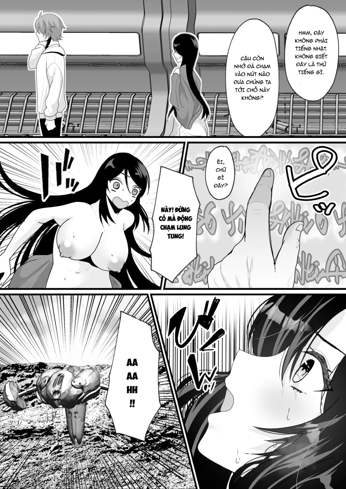 HentaiVN.net - Ảnh 19 - Lên Nhầm Tàu Adam Và Eva [Nyotaika de Time Slip!? Genshi Sekai de Akuyuu to Fuufu Seikatsu] - Oneshot