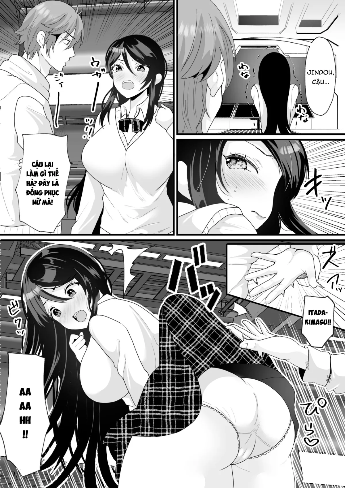 HentaiVN.net - Ảnh 22 - Lên Nhầm Tàu Adam Và Eva [Nyotaika de Time Slip!? Genshi Sekai de Akuyuu to Fuufu Seikatsu] - Oneshot