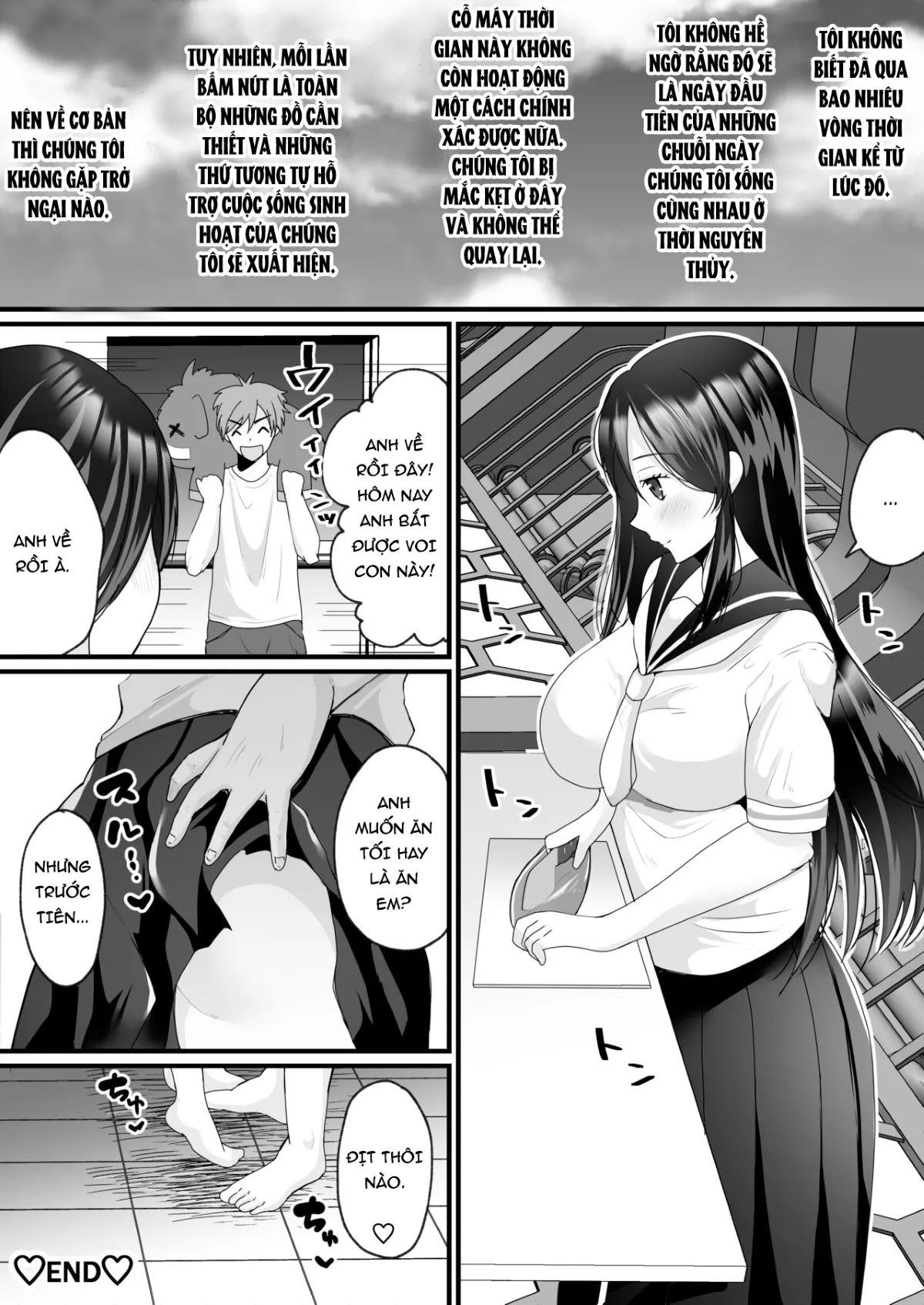 HentaiVN.net - Ảnh 30 - Lên Nhầm Tàu Adam Và Eva [Nyotaika de Time Slip!? Genshi Sekai de Akuyuu to Fuufu Seikatsu] - Oneshot