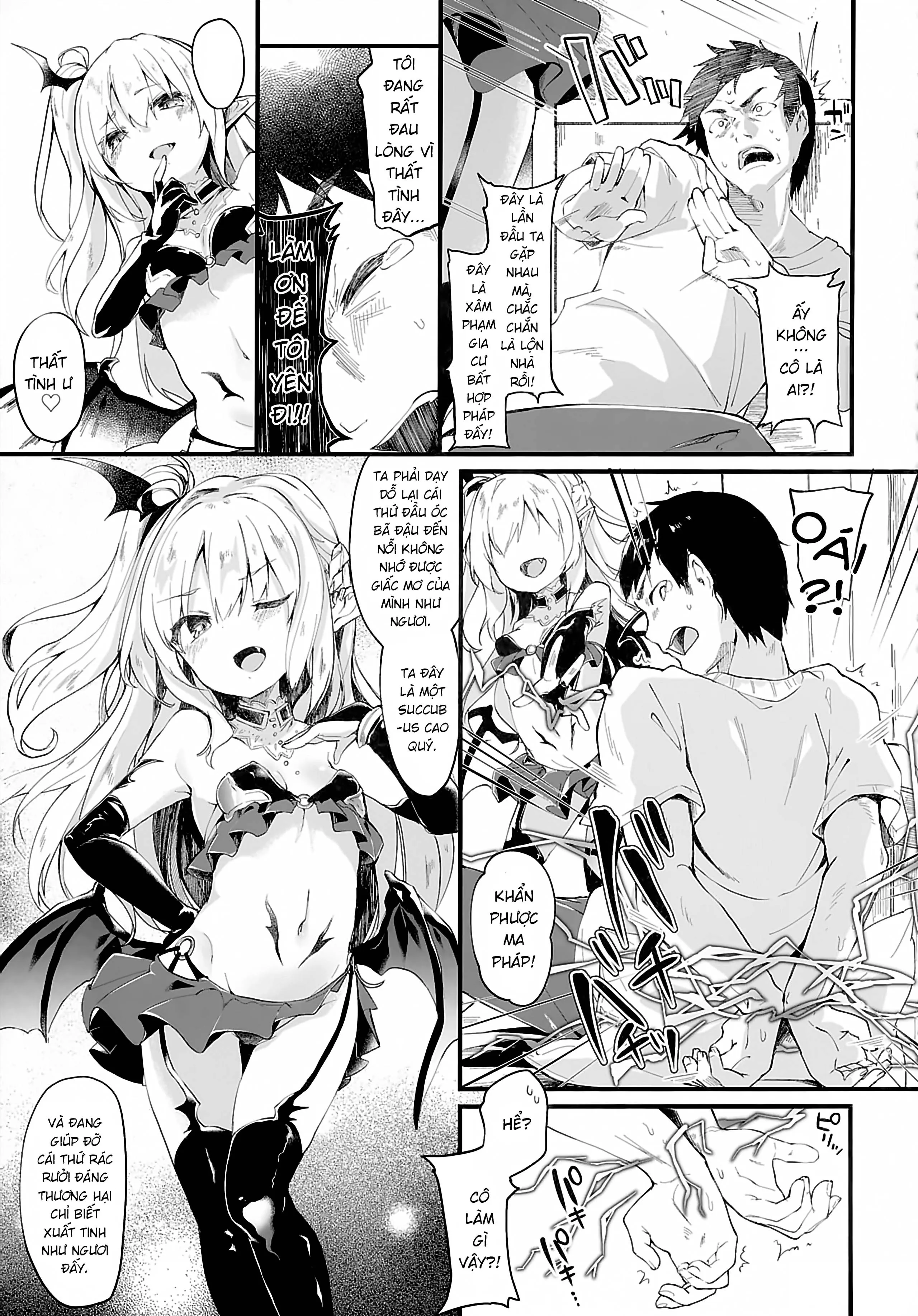 HentaiVN.net - Ảnh 4 - Boku wa Chiisana Succubus no Shimobe [Uncen] [Tôi là nô lệ của mấy bé Succubus loli] - Chap 1