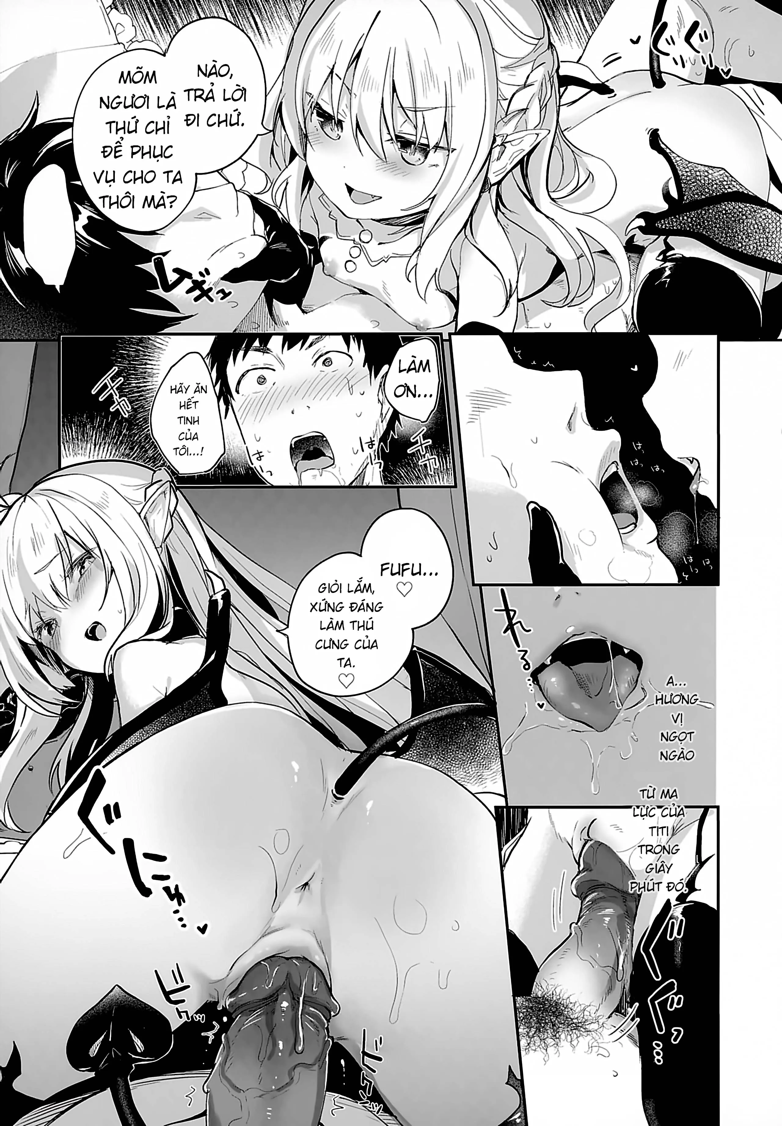 HentaiVN.net - Ảnh 22 - Boku wa Chiisana Succubus no Shimobe [Uncen] [Tôi là nô lệ của mấy bé Succubus loli] - Chap 3