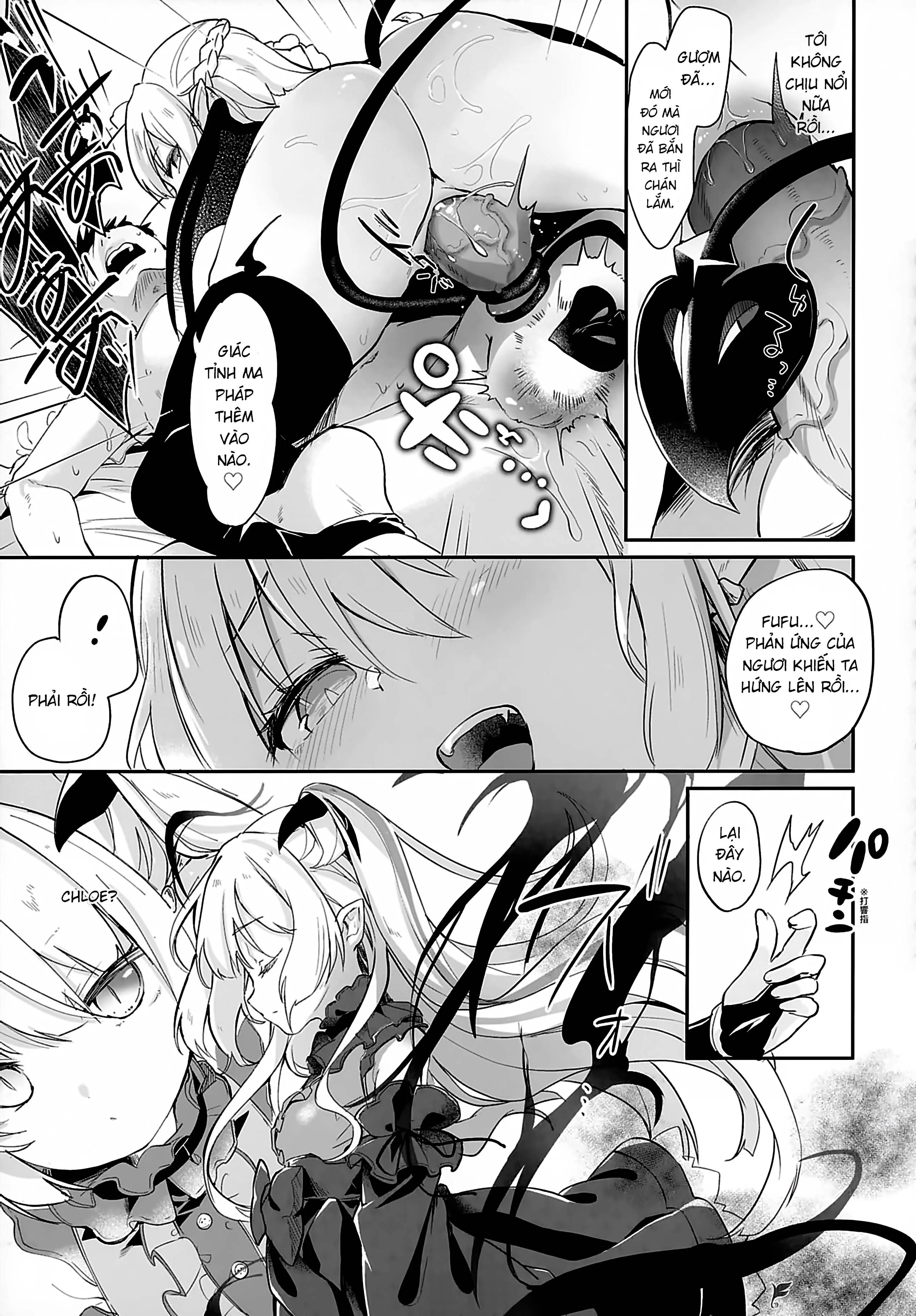 HentaiVN.net - Ảnh 24 - Boku wa Chiisana Succubus no Shimobe [Uncen] [Tôi là nô lệ của mấy bé Succubus loli] - Chap 3
