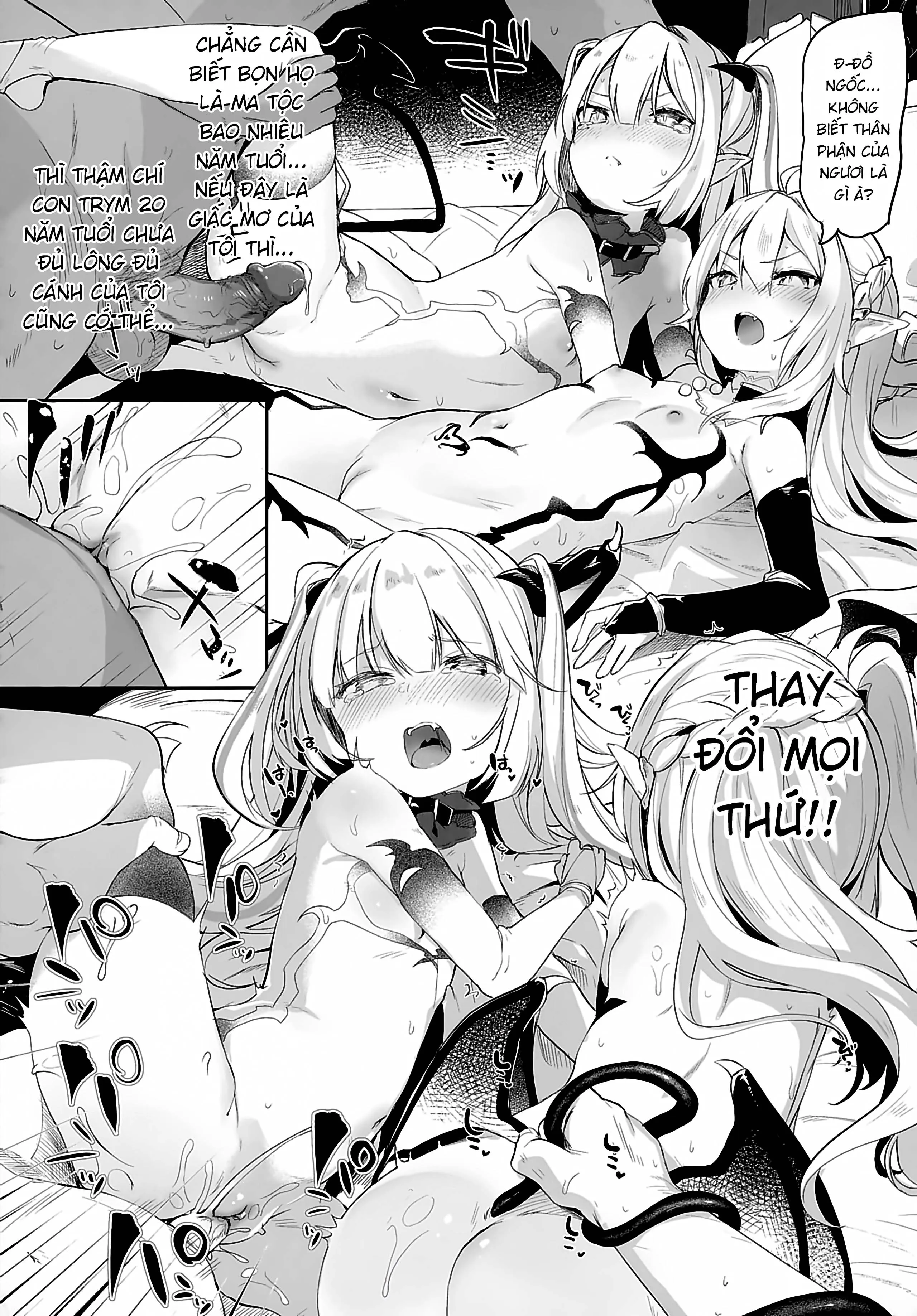 HentaiVN.net - Ảnh 31 - Boku wa Chiisana Succubus no Shimobe [Uncen] [Tôi là nô lệ của mấy bé Succubus loli] - Chap 3