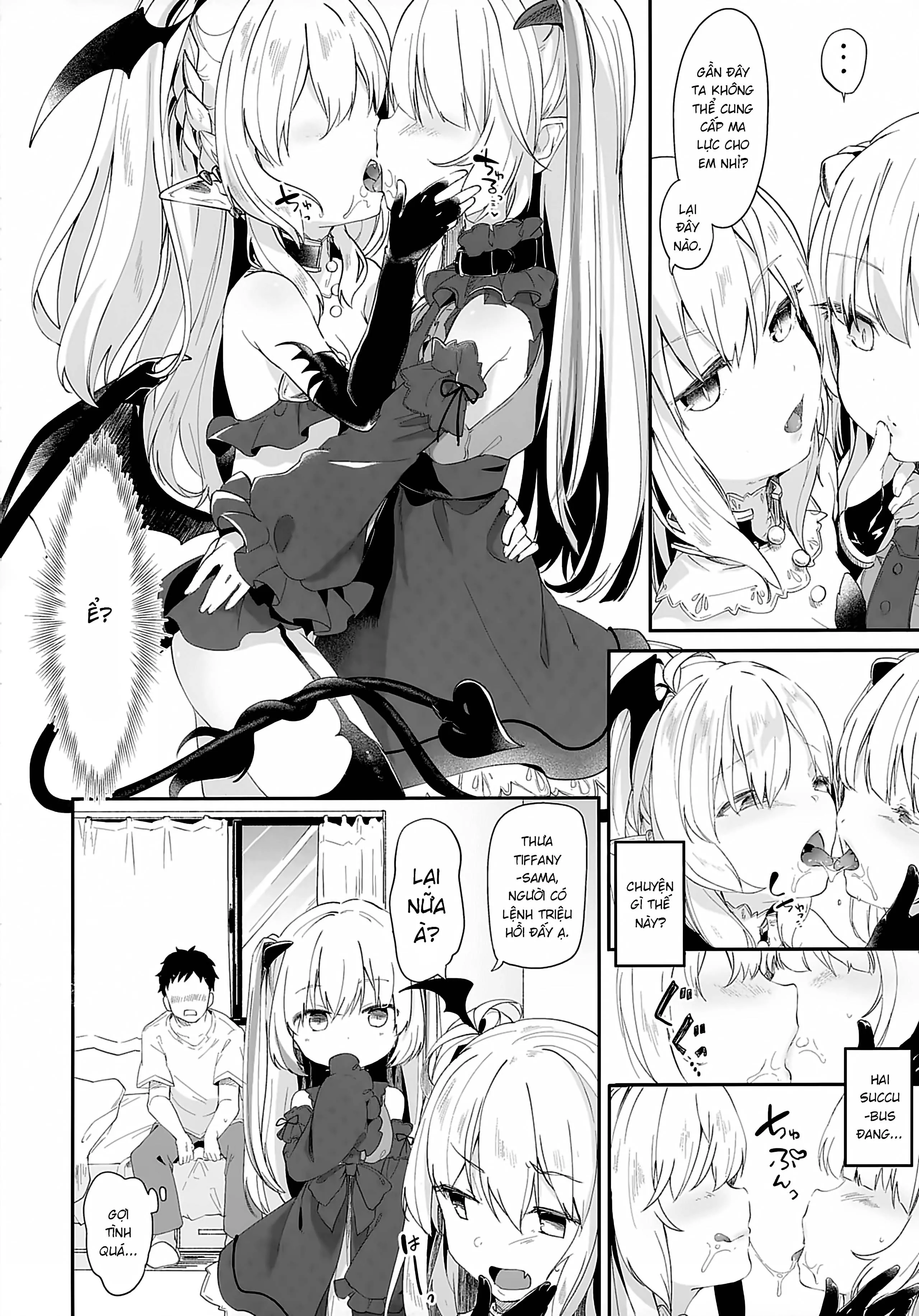 HentaiVN.net - Ảnh 5 - Boku wa Chiisana Succubus no Shimobe [Uncen] [Tôi là nô lệ của mấy bé Succubus loli] - Chap 2