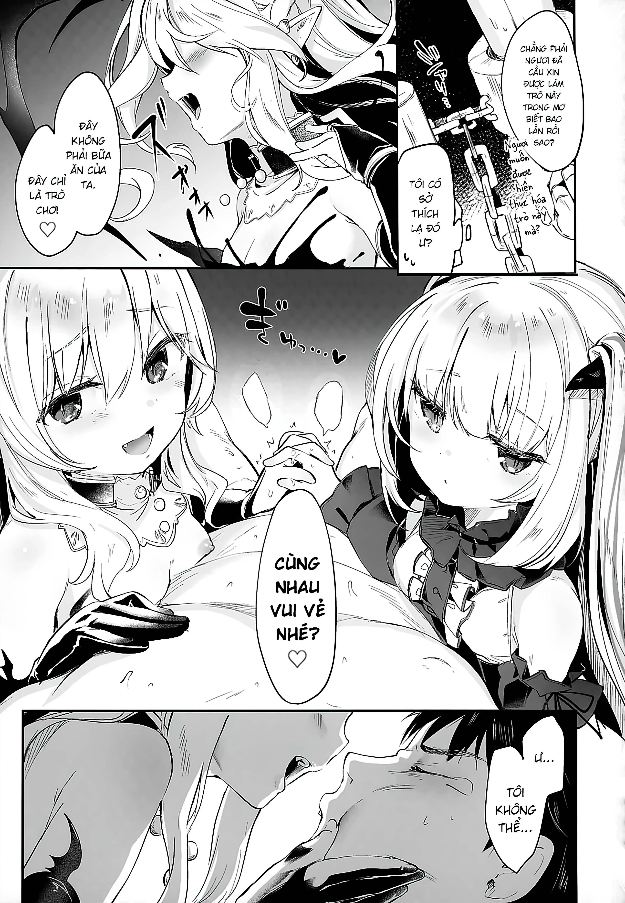 HentaiVN.net - Ảnh 12 - Boku wa Chiisana Succubus no Shimobe [Uncen] [Tôi là nô lệ của mấy bé Succubus loli] - Chap 4