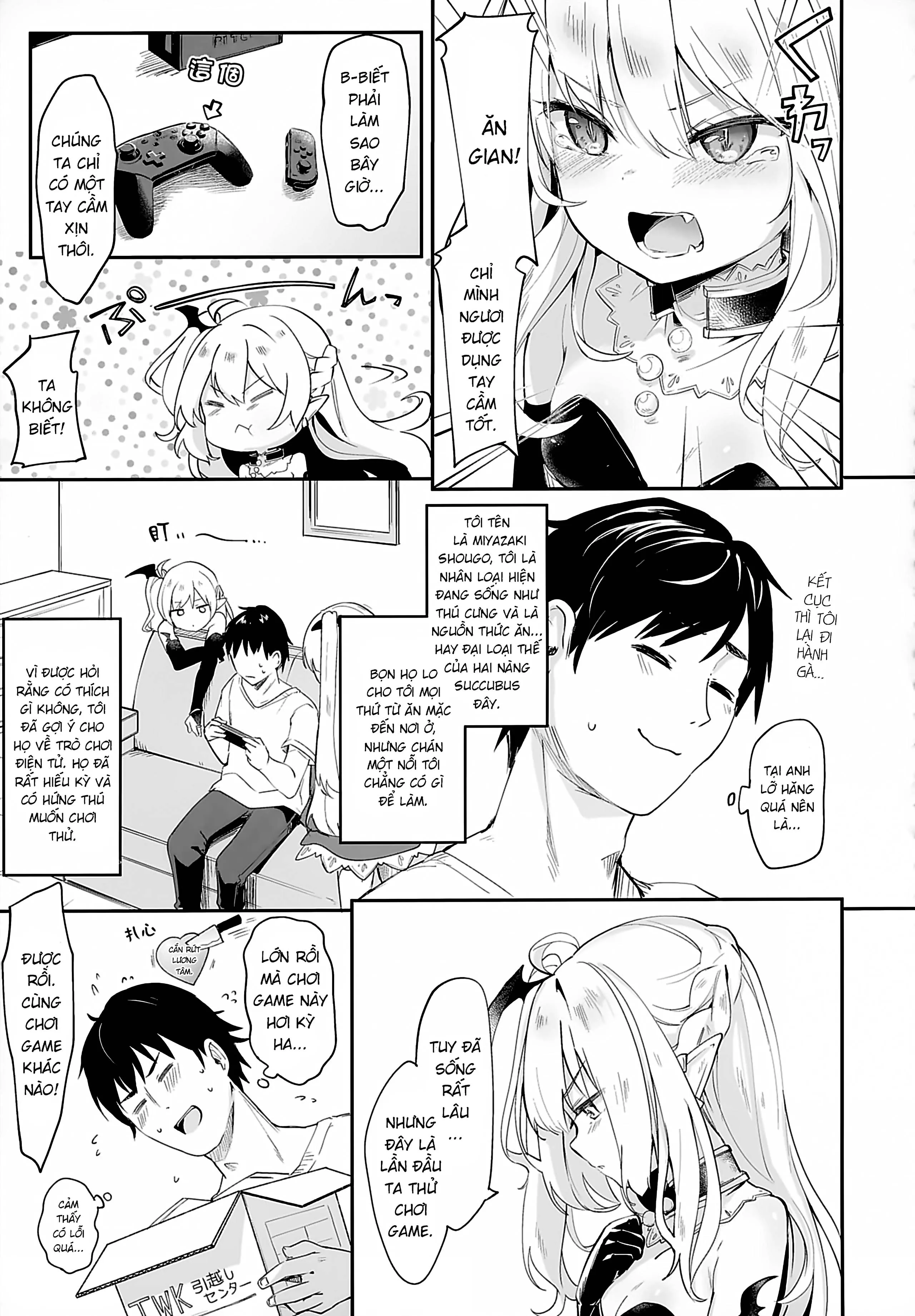 HentaiVN.net - Ảnh 4 - Boku wa Chiisana Succubus no Shimobe [Uncen] [Tôi là nô lệ của mấy bé Succubus loli] - Chap 4