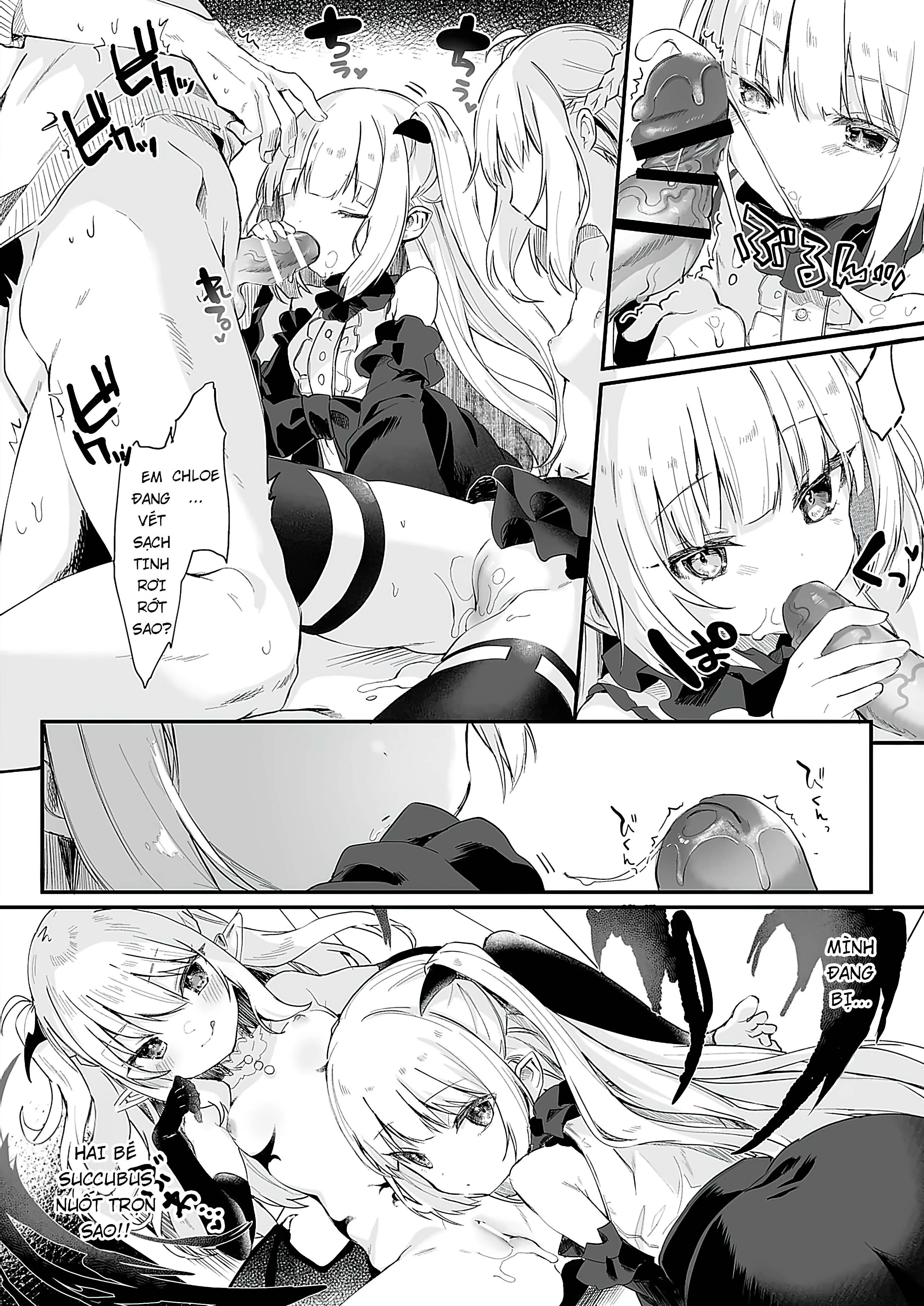 HentaiVN.net - Ảnh 26 - Boku wa Chiisana Succubus no Shimobe [Uncen] [Tôi là nô lệ của mấy bé Succubus loli] - Chap 6 [END]