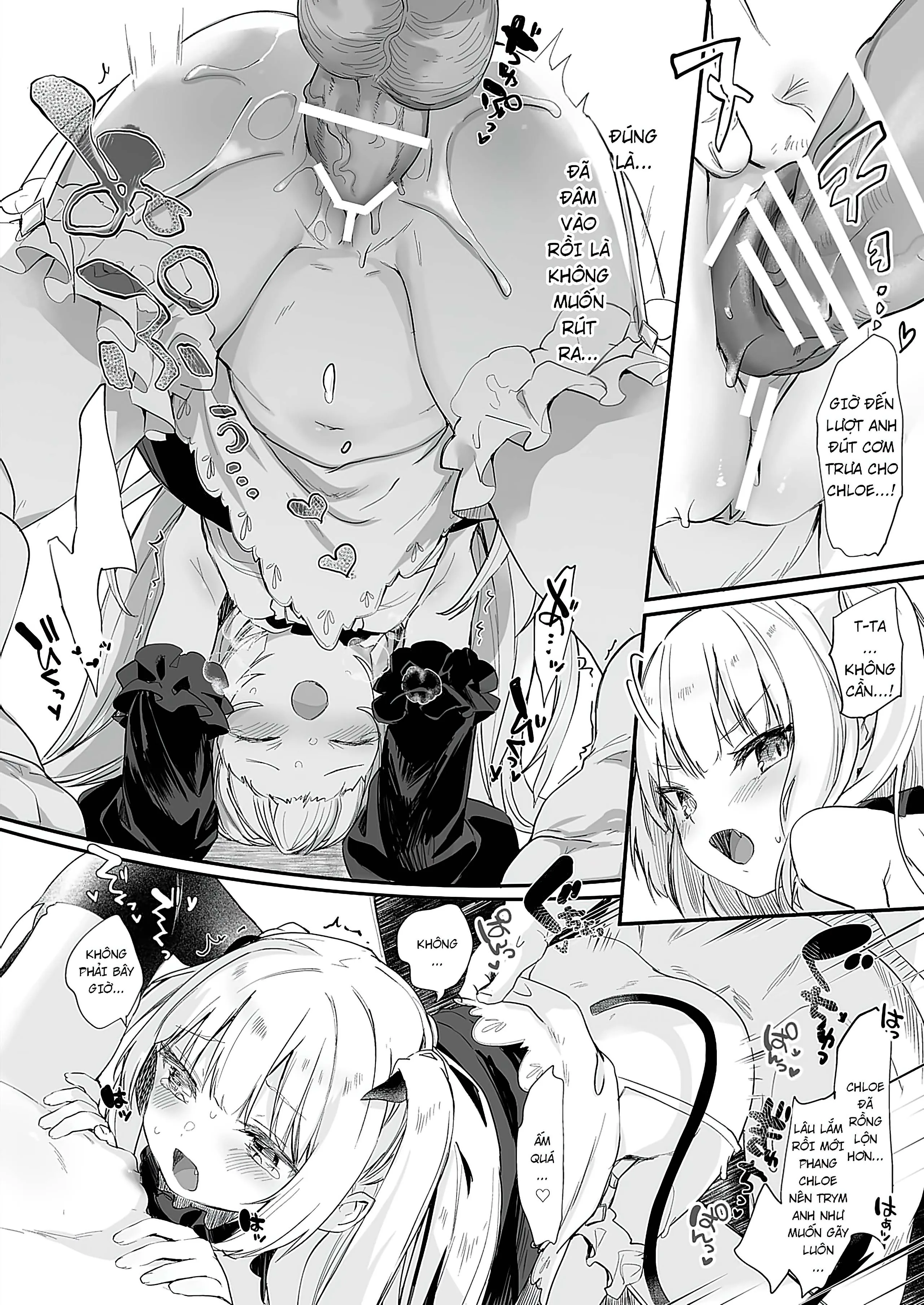 HentaiVN.net - Ảnh 28 - Boku wa Chiisana Succubus no Shimobe [Uncen] [Tôi là nô lệ của mấy bé Succubus loli] - Chap 6 [END]