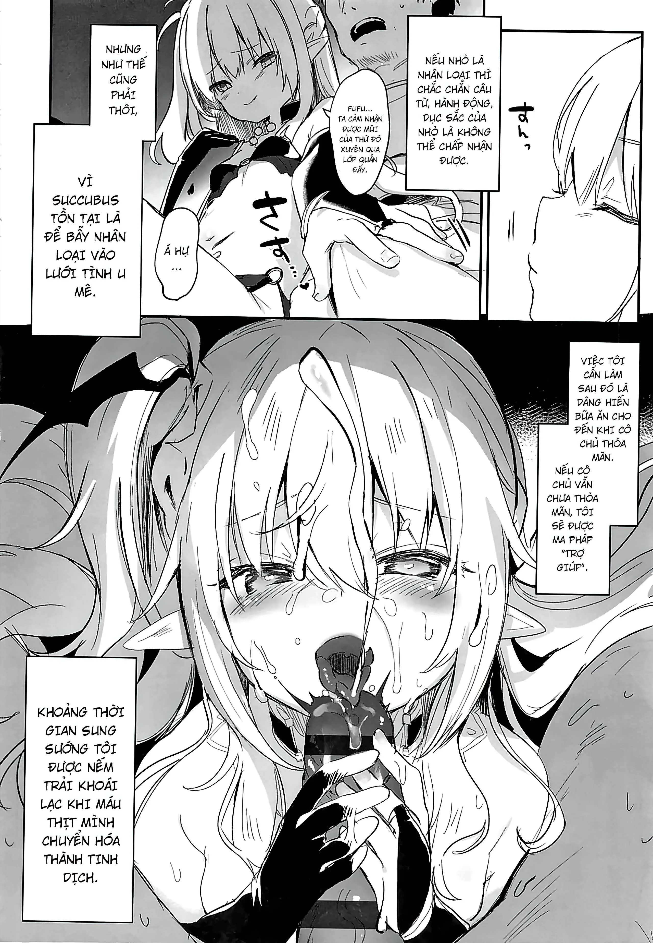 HentaiVN.net - Ảnh 3 - Boku wa Chiisana Succubus no Shimobe [Uncen] [Tôi là nô lệ của mấy bé Succubus loli] - Chap 6 [END]