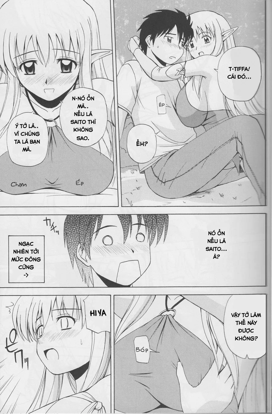 HentaiVN.net - Ảnh 10 - Le Beau Maitre (Zero no Tsukaima) [Zero no tsukaima; Zero No Tsukaima; Zero no Tsukaima] - Chap 4 - Tình bạn với elf Tiffa