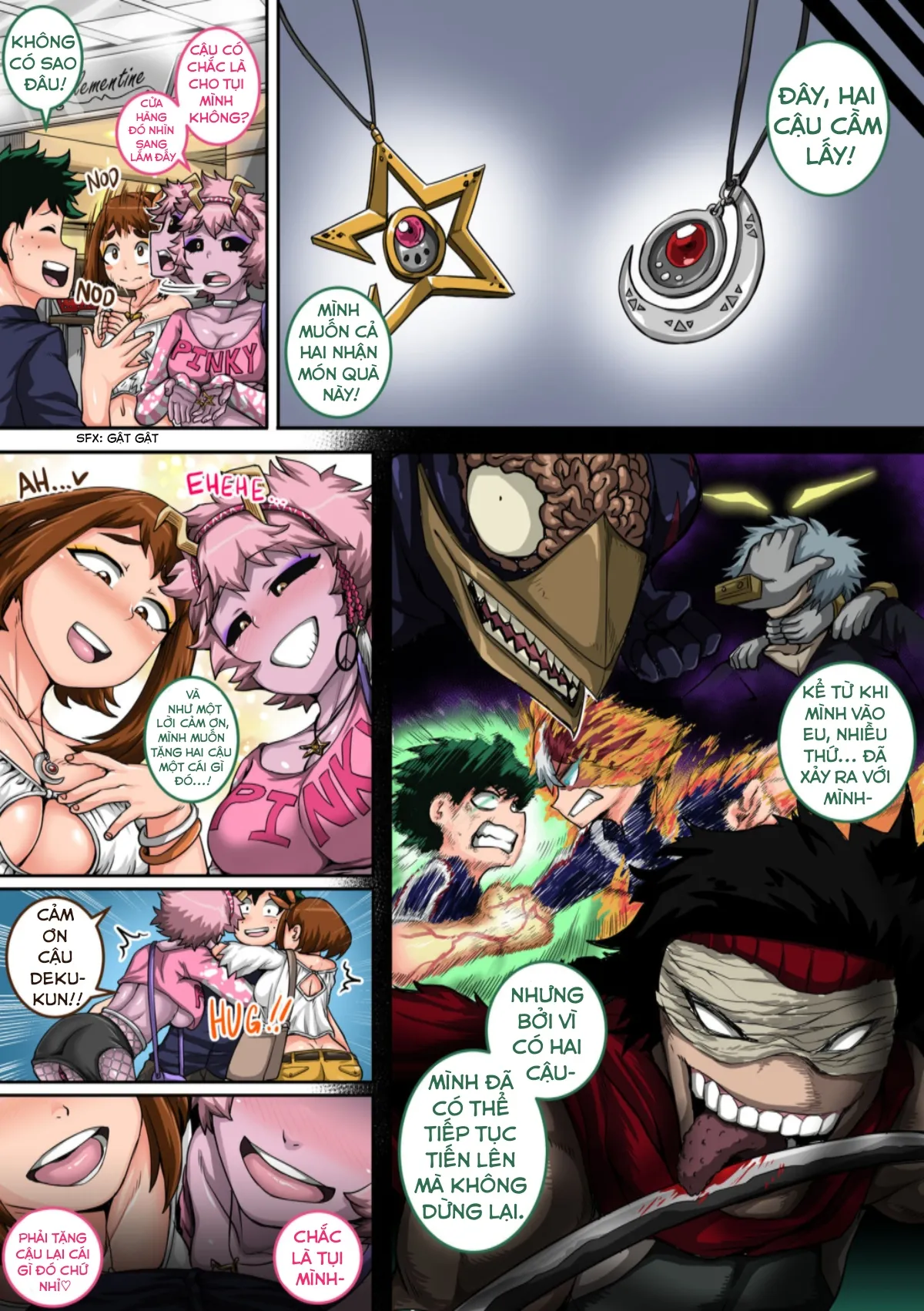 HentaiVN.net - Ảnh 17 - Boku no Harem Academia (Boku no Hero Academia) [Học viện Harem của tôi] - Chap 5.2: Vui vẻ với Harem