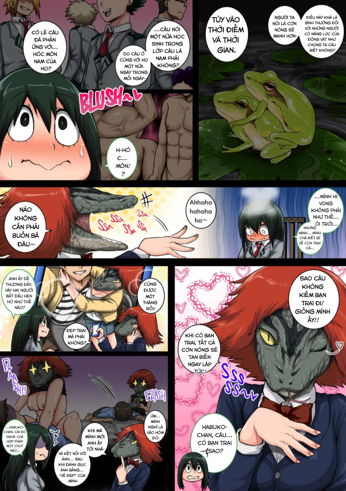 HentaiVN.net - Ảnh 10 - Boku no Harem Academia (Boku no Hero Academia) [Học viện Harem của tôi] - Chap 6.1: Ếch ộp
