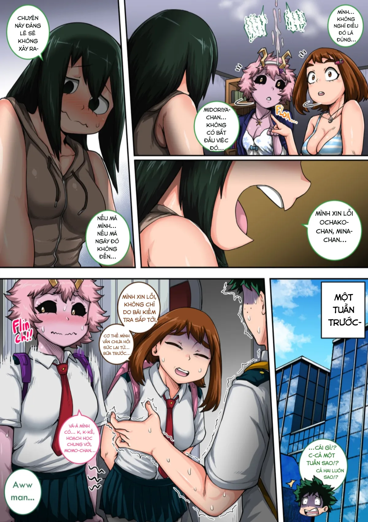 HentaiVN.net - Ảnh 6 - Boku no Harem Academia (Boku no Hero Academia) [Học viện Harem của tôi] - Chap 6.1: Ếch ộp