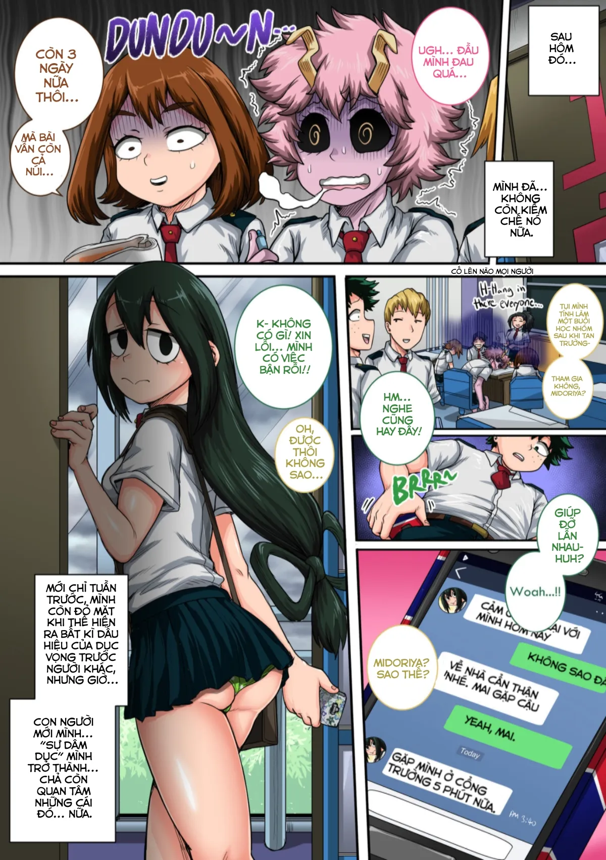 HentaiVN.net - Ảnh 16 - Boku no Harem Academia (Boku no Hero Academia) [Học viện Harem của tôi] - Chap 6.2: Lần đầu của ếch (Adios)