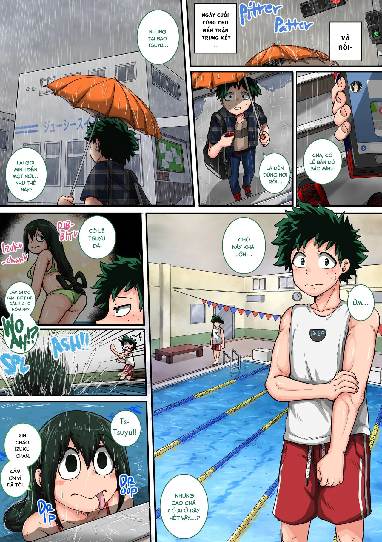HentaiVN.net - Ảnh 8 - Boku no Harem Academia (Boku no Hero Academia) [Học viện Harem của tôi] - Chap 6.3: Đi bơi
