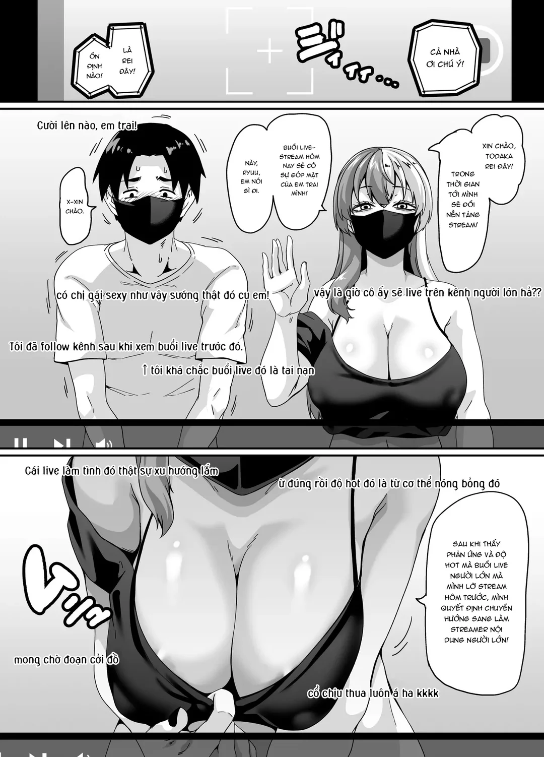 HentaiVN.net - Ảnh 25 - Buổi livestream sex của chị gái - Ch. 1
