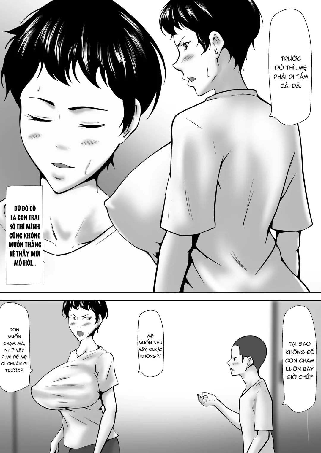 HentaiVN.net - Ảnh 7 - Mẹ tomboy trở nên nữ tính sau khi làm tình với con trai - Oneshot