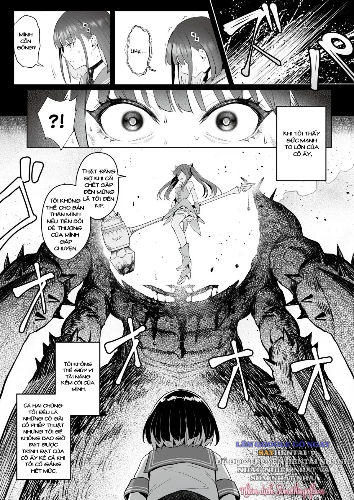 HentaiVN.net - Ảnh 6 - Câu chuyện công việc của cựu cô gái phép thuật [Moto Mahou Shoujo no Shigoto Banashi Ao] - Oneshot