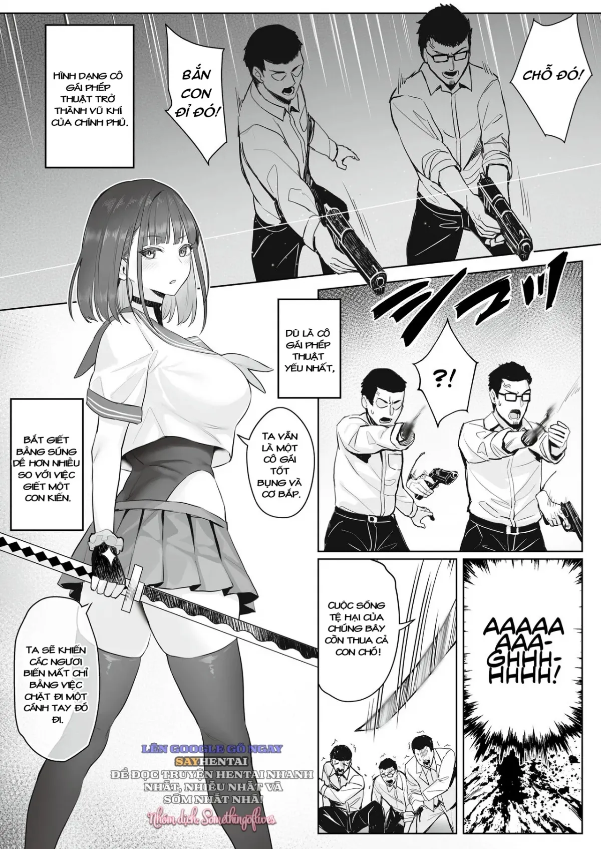 HentaiVN.net - Ảnh 8 - Câu chuyện công việc của cựu cô gái phép thuật [Moto Mahou Shoujo no Shigoto Banashi Ao] - Oneshot