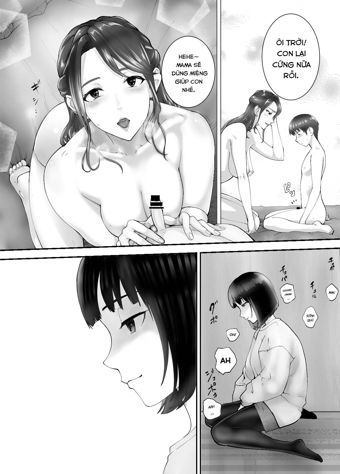 HentaiVN.net - Ảnh 41 - Thịt mẹ bạn [Osananajimi ga Mama to Yatte Imasu. ; My Childhood Friend is Doing It with My Mom] - Chap 2