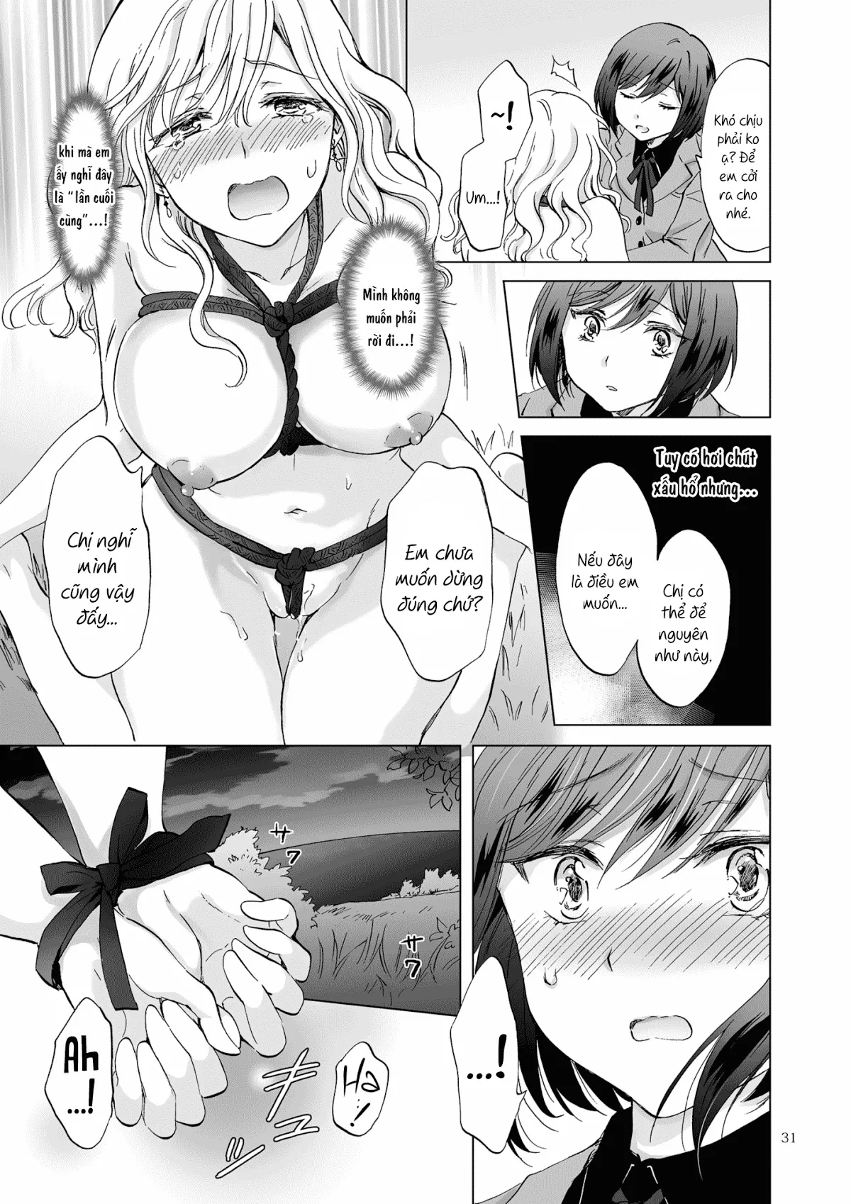 HentaiVN.net - Ảnh 30 - Tuyển tập Yuri Oneshot - Chap 125: Kinbaku Date ~Toshishita Kanojo ni Shibararete~