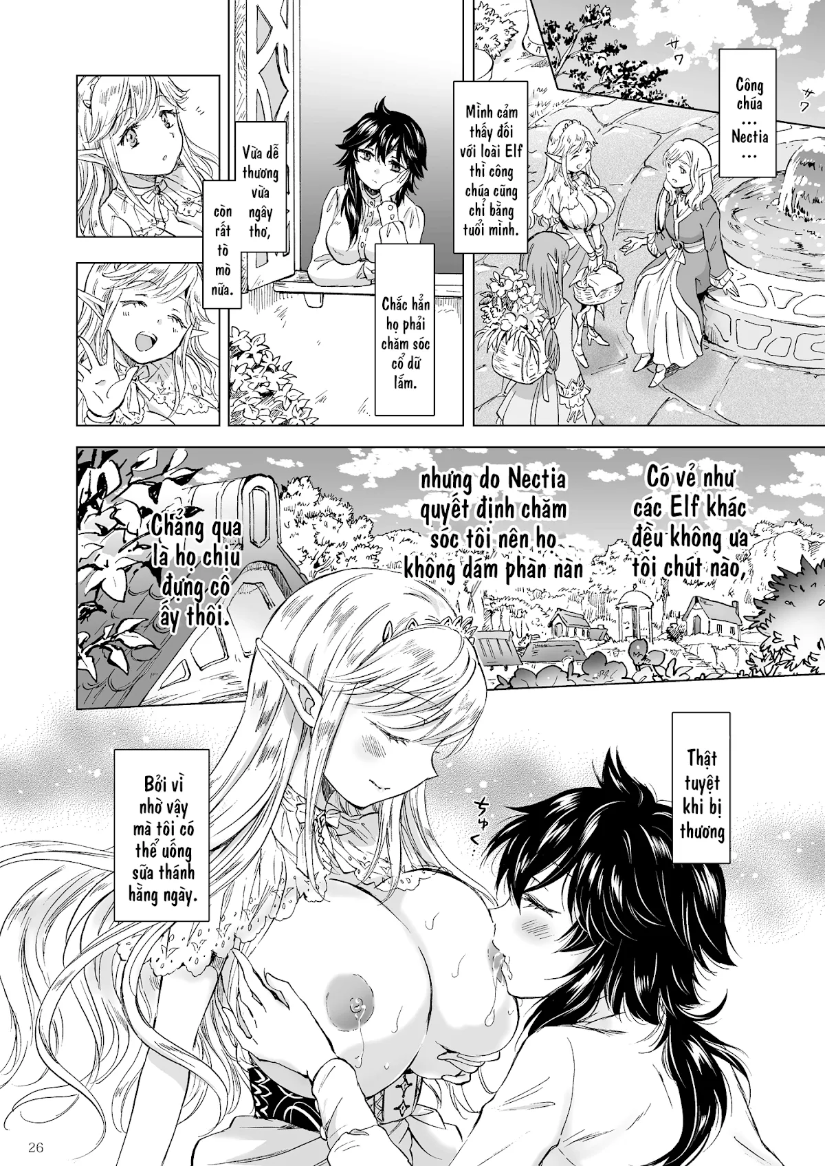 HentaiVN.net - Ảnh 24 - Tuyển tập Yuri Oneshot - Chap 126: Seinaru Chichi no Elf Hime