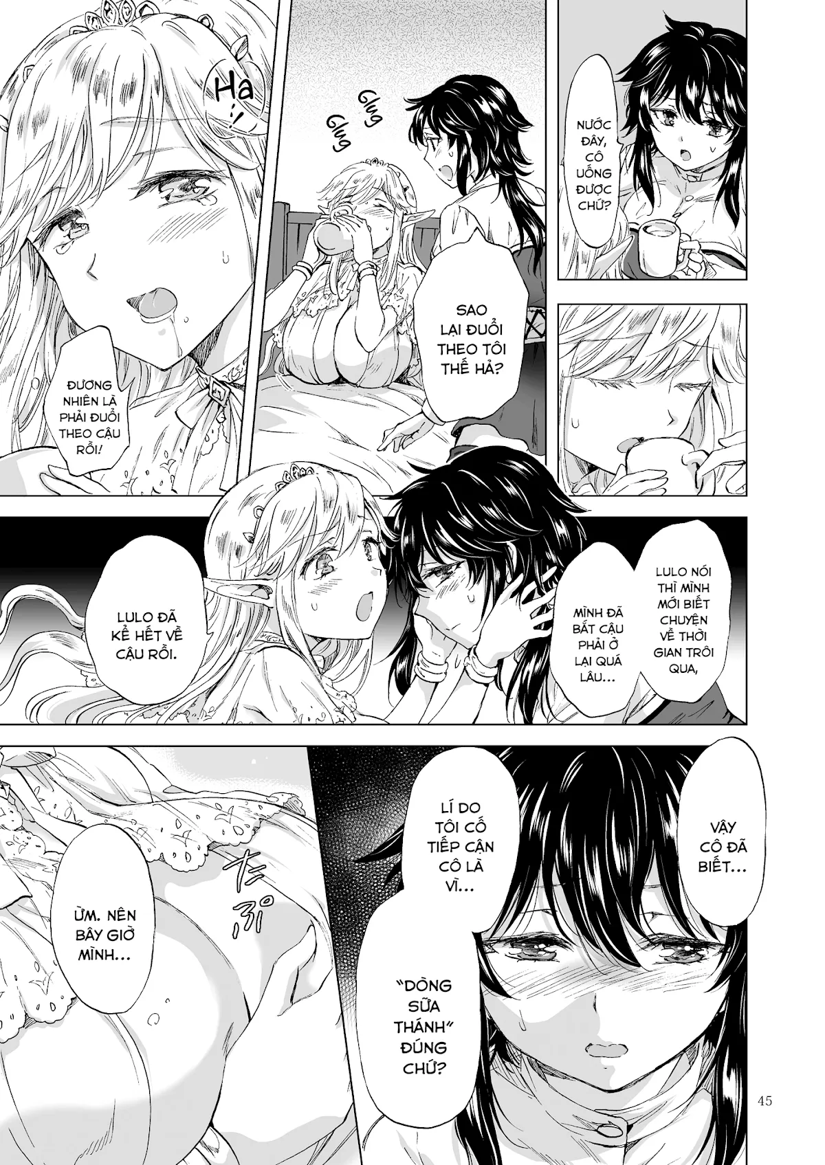 HentaiVN.net - Ảnh 42 - Tuyển tập Yuri Oneshot - Chap 126: Seinaru Chichi no Elf Hime