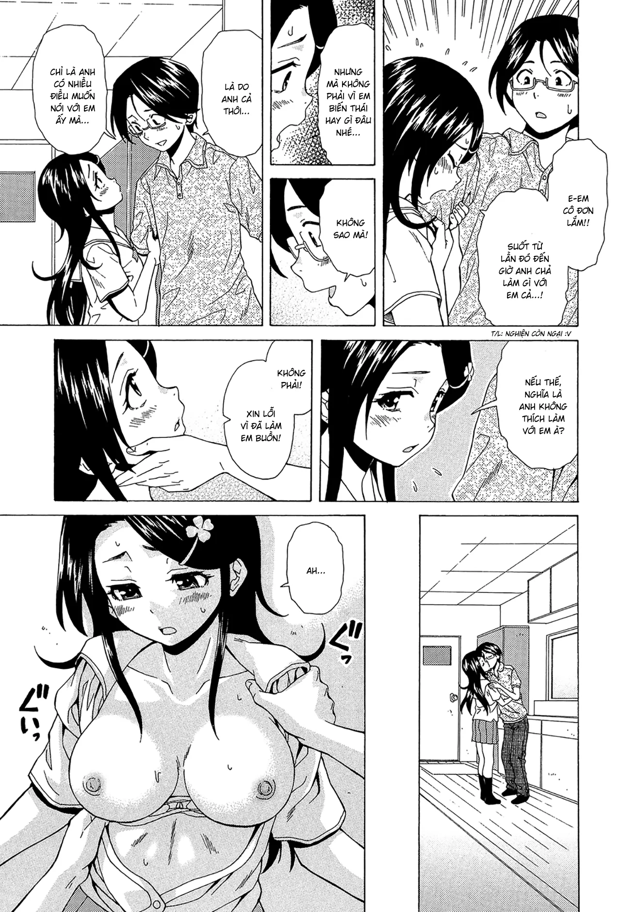 HentaiVN.net - Ảnh 8 - Phía sau cánh cửa [Fushidara na Ani Imouto; Sono Tobira no Mukougawa; Behind the door] - Chap 2