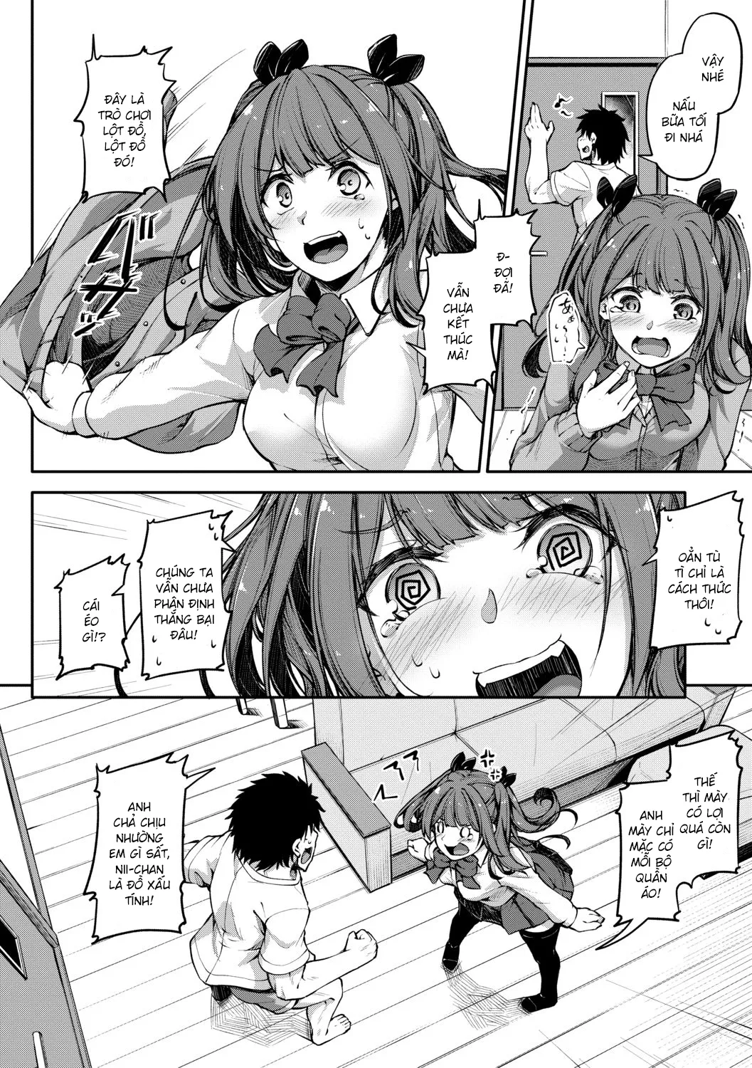 HentaiVN.net - Ảnh 3 - Nếu thua Onii-chan, bọn tôi sẽ làm tình! ~ Oẳn tù tì [Oniichan ni Maketara Ecchi! ~Shikotte Pakotte Jankenpon~; お兄ちゃんに負けたらエッチ! ～シコってパコってじゃんけんぽん～] - Chap 1
