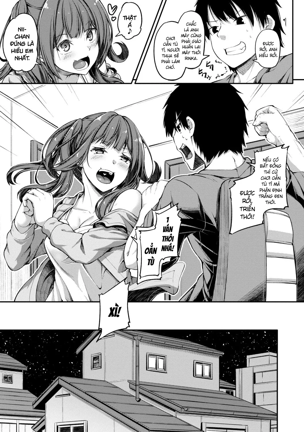 HentaiVN.net - Ảnh 5 - Nếu thua Onii-chan, bọn tôi sẽ làm tình! ~ Oẳn tù tì [Oniichan ni Maketara Ecchi! ~Shikotte Pakotte Jankenpon~; お兄ちゃんに負けたらエッチ! ～シコってパコってじゃんけんぽん～] - Chap 2