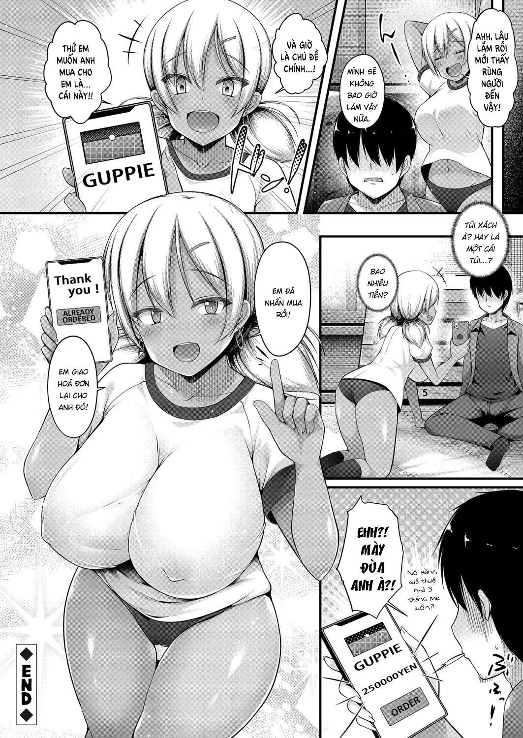 HentaiVN.net - Ảnh 26 - Chịch em gái mặc đồng phục thể thao [Taisougi no Kuro Gal JK na Imouto to Taiiku Souko de Papakatsu Shite Shimatta Hanashi ; 体操着の黒ギャルJKな妹と体育倉庫でパパ活してしまった話] - Chịch ở trường