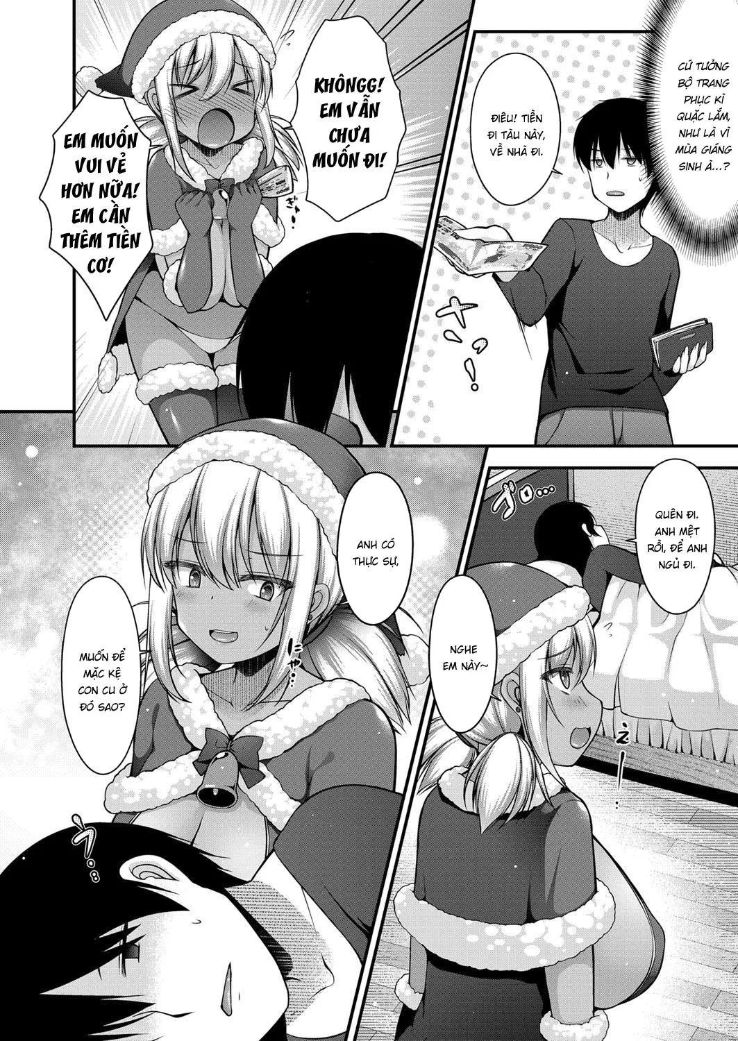 HentaiVN.net - Ảnh 6 - Chịch em gái mặc đồ Noel [Inaka kara Oshikakete Kita Santa Cos Shita Kuro Gal JK na Imouto to Papakatsu Shite Shimatta Hanashi ; 田舎からおしかけてきたサンタコスした黒ギャルJKな妹とパパ活してしまった話] - Oneshot