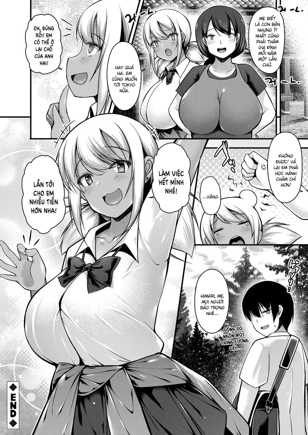 HentaiVN.net - Ảnh 26 - Tôi trả tiền cho em gái để được chịch [Inaka ni Kisei Shita Boku ga Kuro Gal JK na Imouto to Papakatsu Shite Shimatta Hanashi ; 田舎に帰省した僕が黒ギャルJKな妹とパパ活してしまった話] - Oneshot