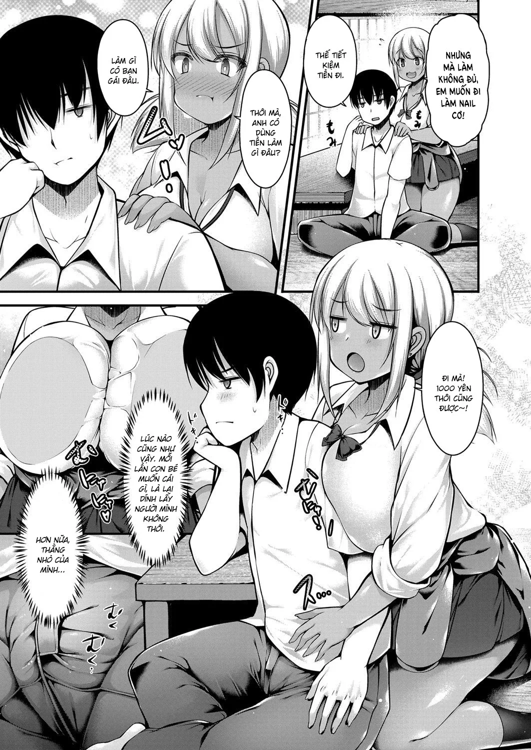 HentaiVN.net - Ảnh 9 - Tôi trả tiền cho em gái để được chịch [Inaka ni Kisei Shita Boku ga Kuro Gal JK na Imouto to Papakatsu Shite Shimatta Hanashi ; 田舎に帰省した僕が黒ギャルJKな妹とパパ活してしまった話] - Oneshot