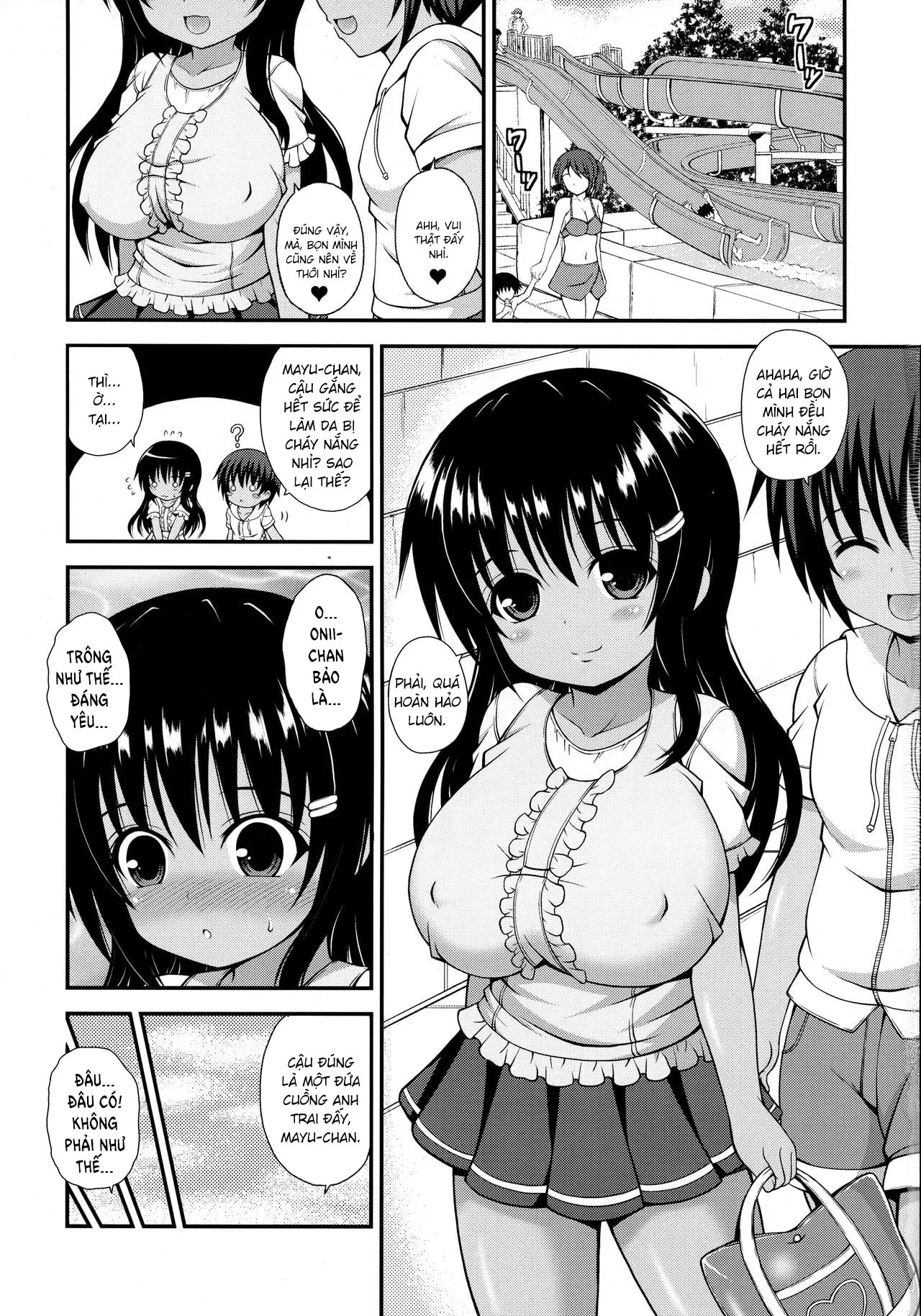 HentaiVN.net - Ảnh 4 - Bắt nạt cô em gái có bộ ngực khủng [Loli Bakunyuu de Do-M na Imouto wa Onii-chan ni Ijimeraretai] - Oneshot