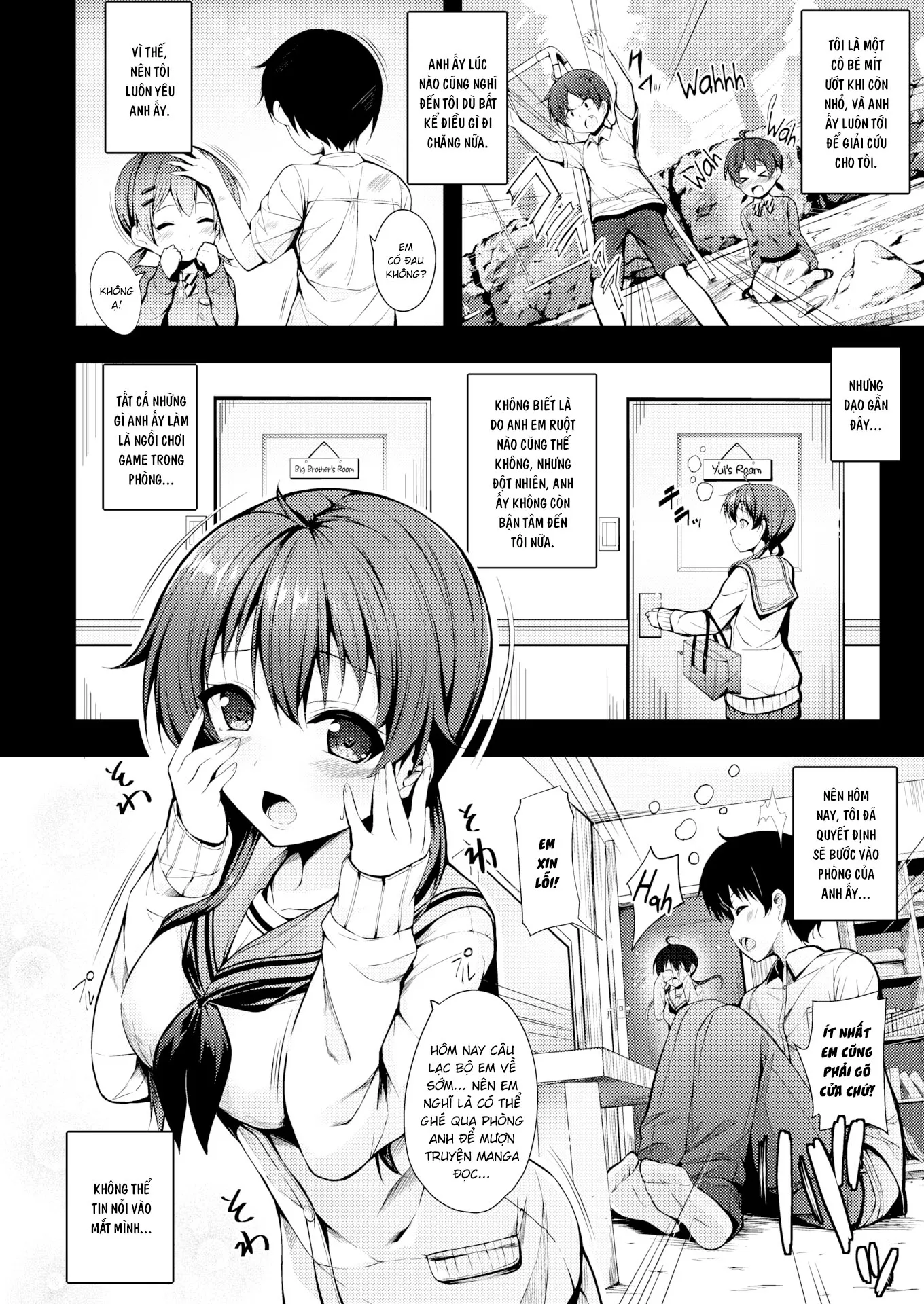 HentaiVN.net - Ảnh 4 - Nhiệm vụ của em gái [Little Sister's Duty] - Oneshot
