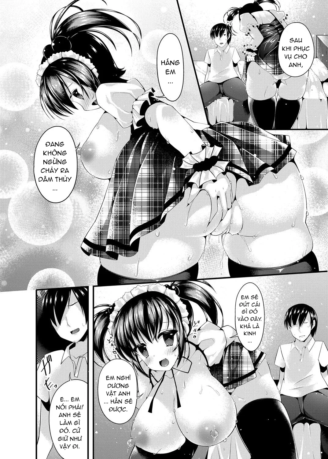 HentaiVN.net - Ảnh 13 - Maid Sugata no Bakunyuu Imouto ni Nazo no Drink de Kyousei Hatsujou Saserareru Boku - Oneshot