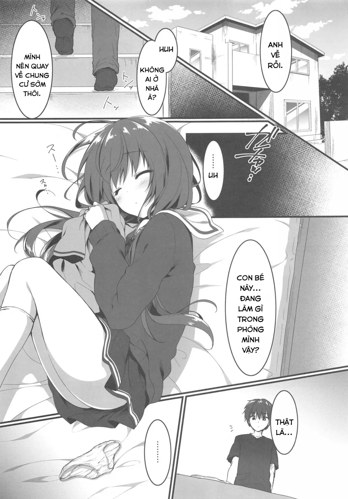 HentaiVN.net - Ảnh 4 - Cho em ở bên Onii-chan có được không...? [Onii-chan no Soba ni Ite mo Ii desu ka...?; Is it okay if I stay by Onii-chan's side...?] - Oneshot